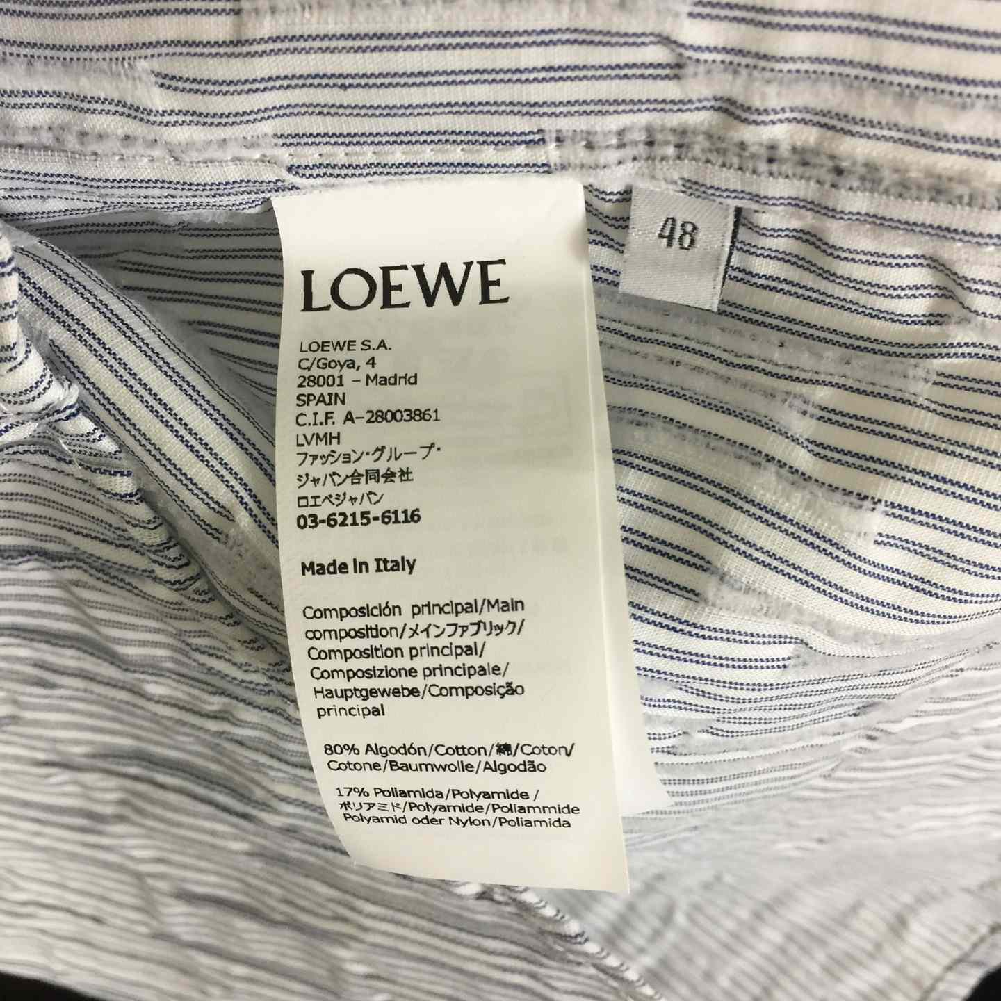 Loewe Striped Long-Sleeve Shirt 'Blue/White' - FashionPlug