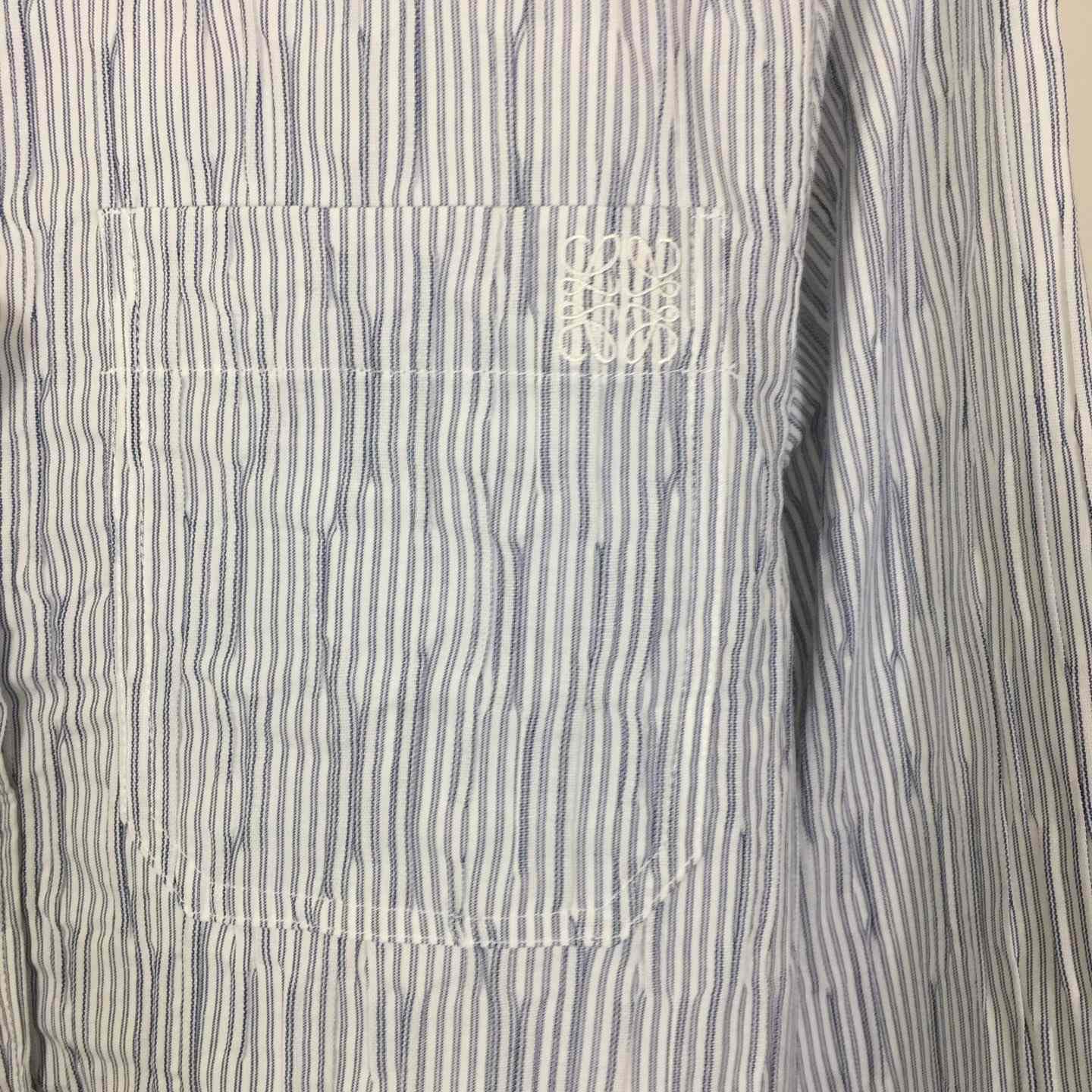 Loewe Striped Long-Sleeve Shirt 'Blue/White' - FashionPlug
