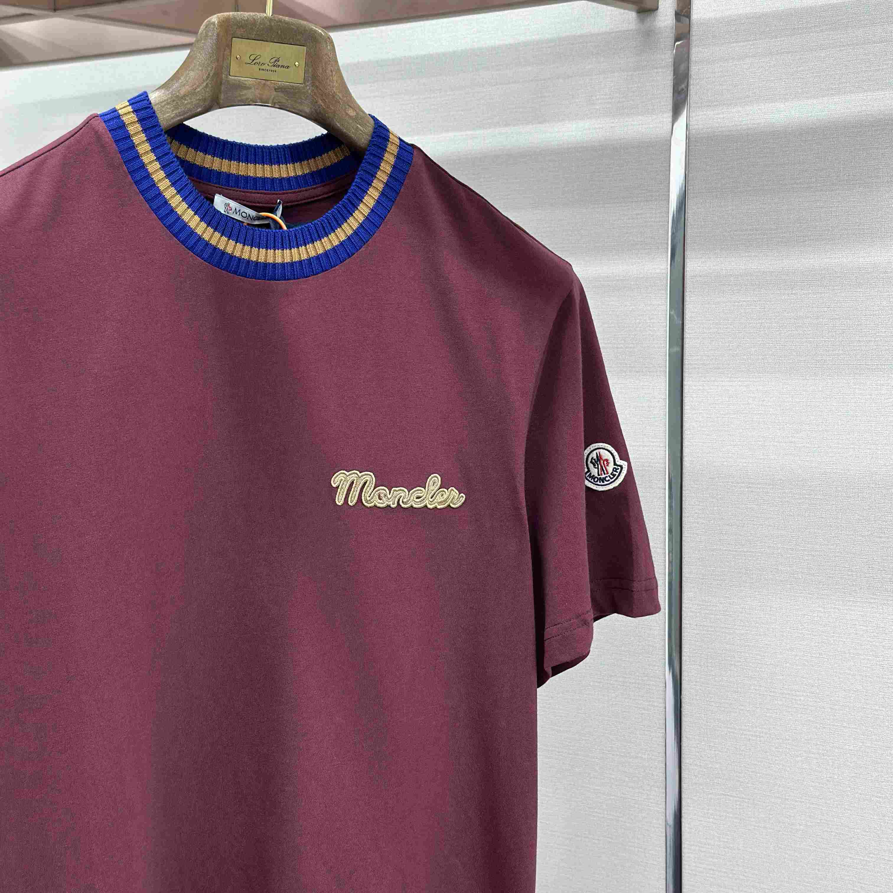 Moncler Embroidered Logo Cotton T-Shirt - FashionPlug