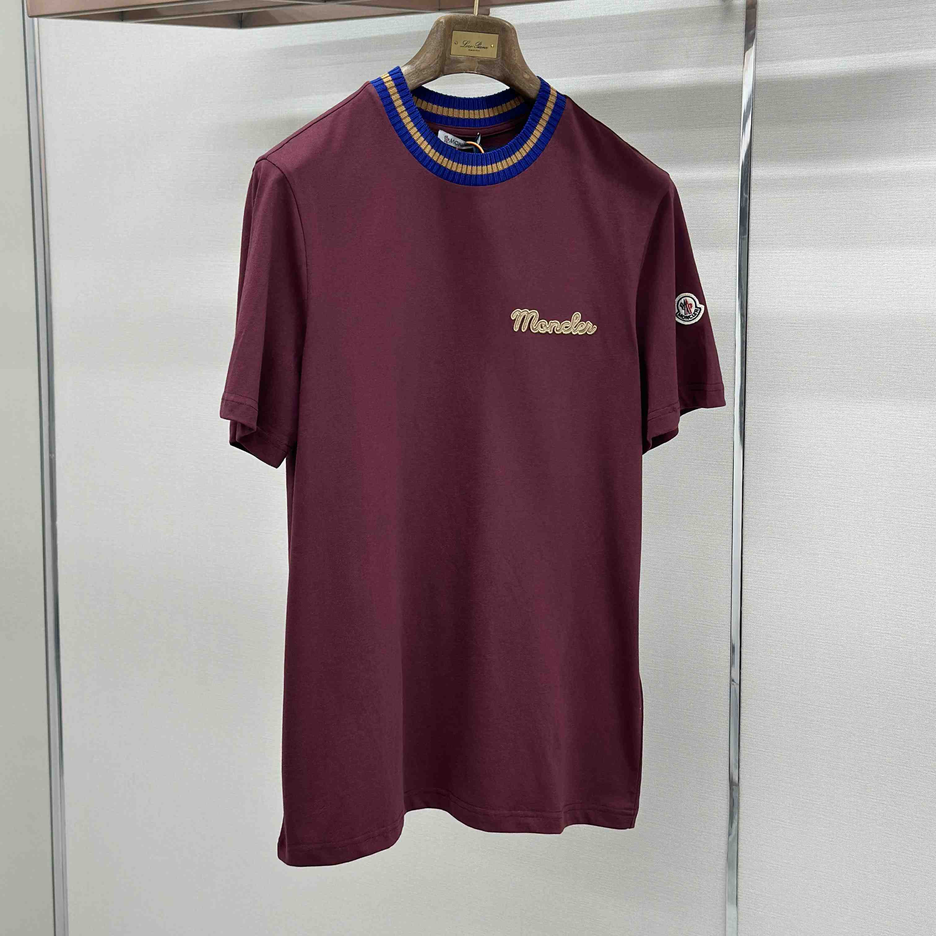 Moncler Embroidered Logo Cotton T-Shirt - FashionPlug