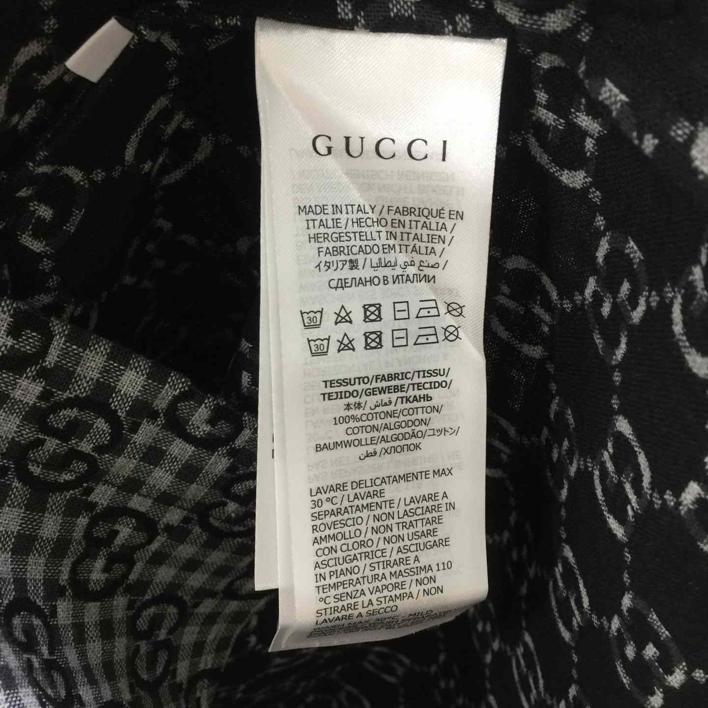 Gucci GG Gingham Cotton Wool Jacquard Shirt - FashionPlug