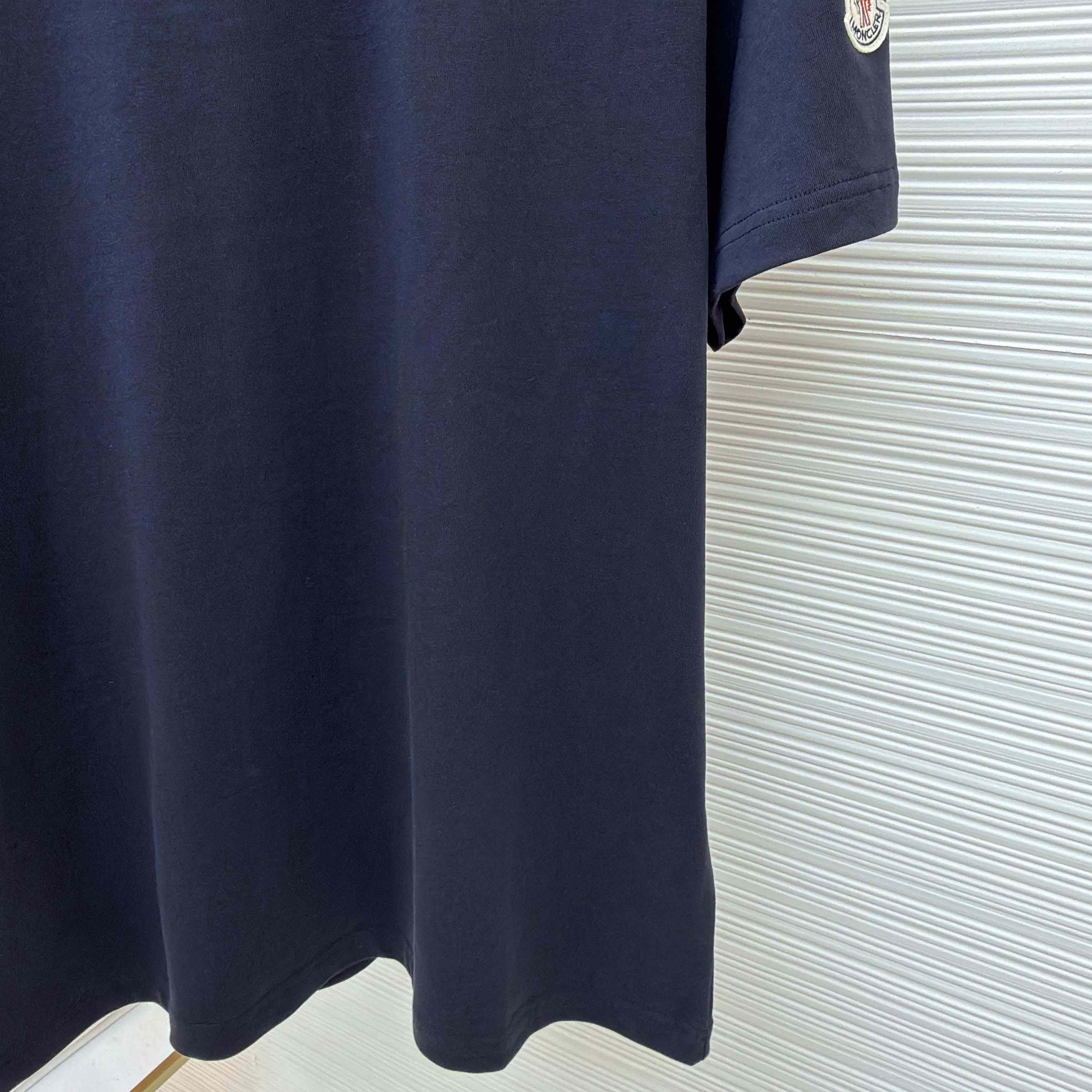 Moncler Embroidered Logo Cotton T-Shirt - FashionPlug