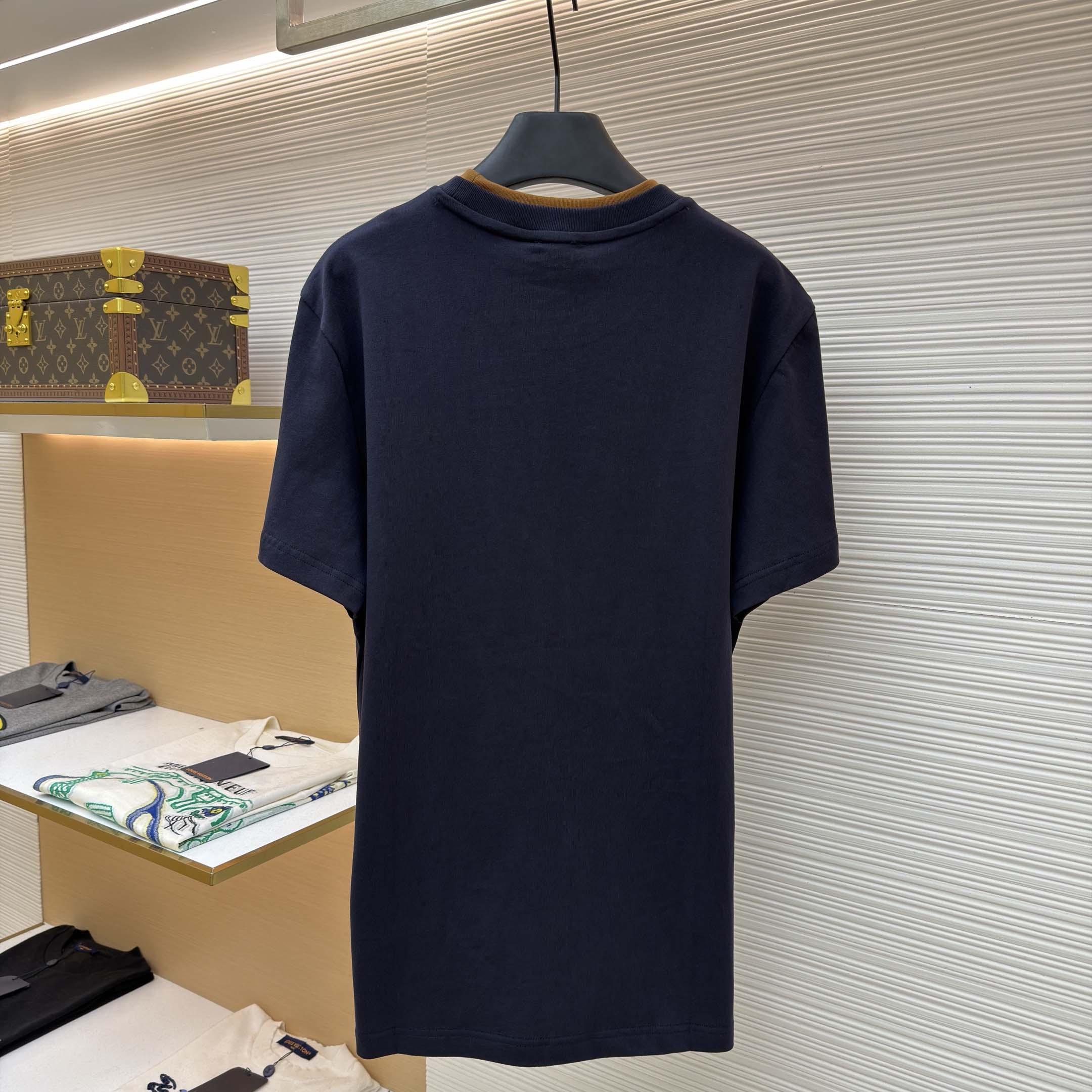 Moncler Embroidered Logo Cotton T-Shirt - FashionPlug