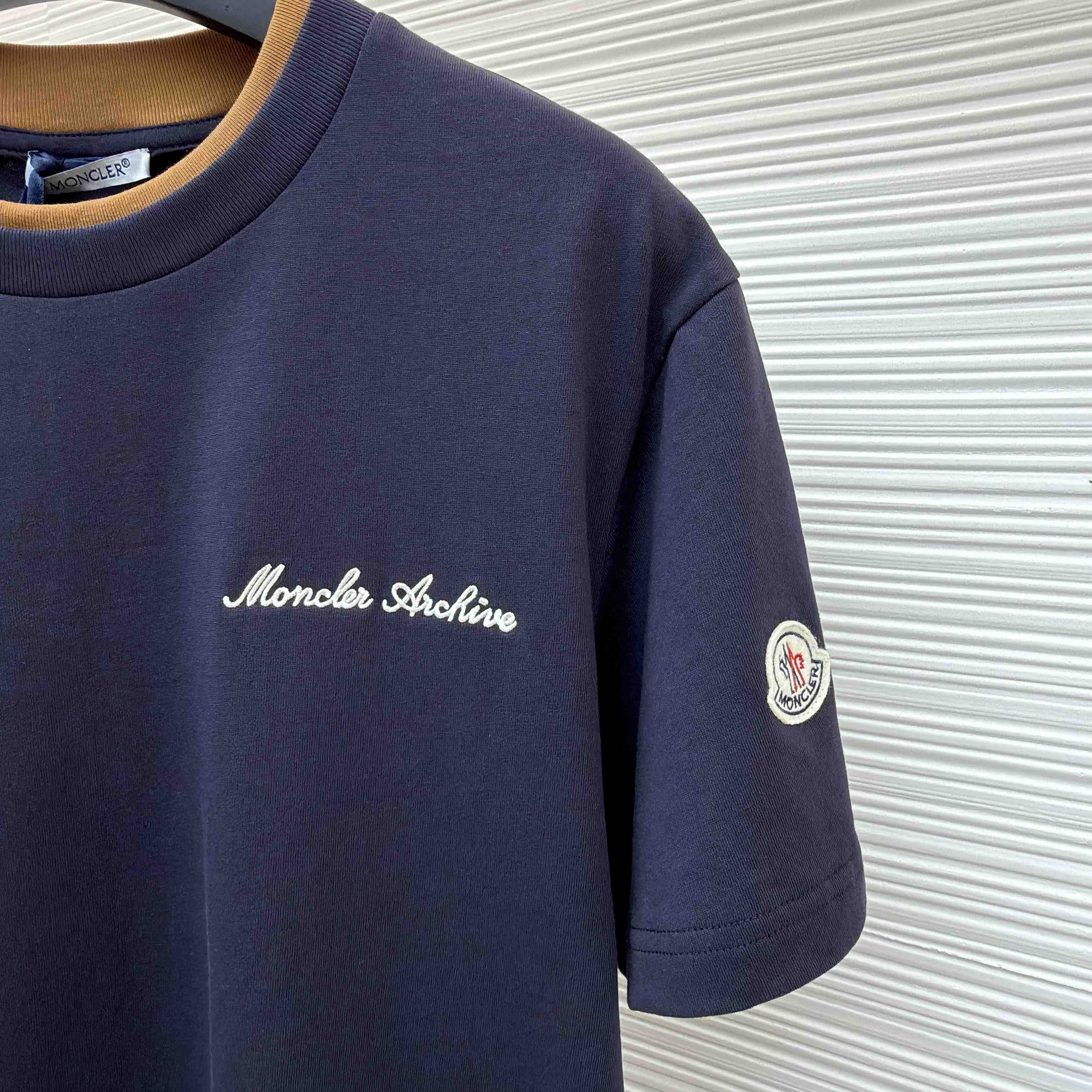 Moncler Embroidered Logo Cotton T-Shirt - FashionPlug