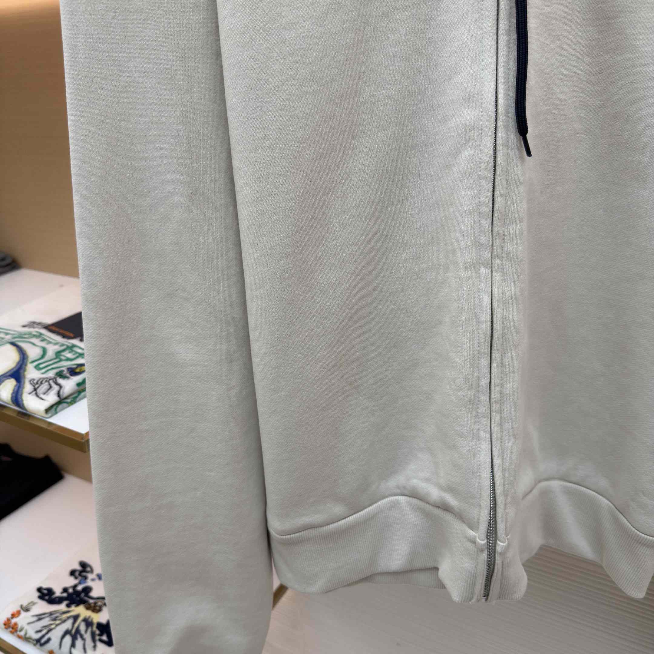Prada   Cotton Fleece Zipper Hoodie - FashionPlug