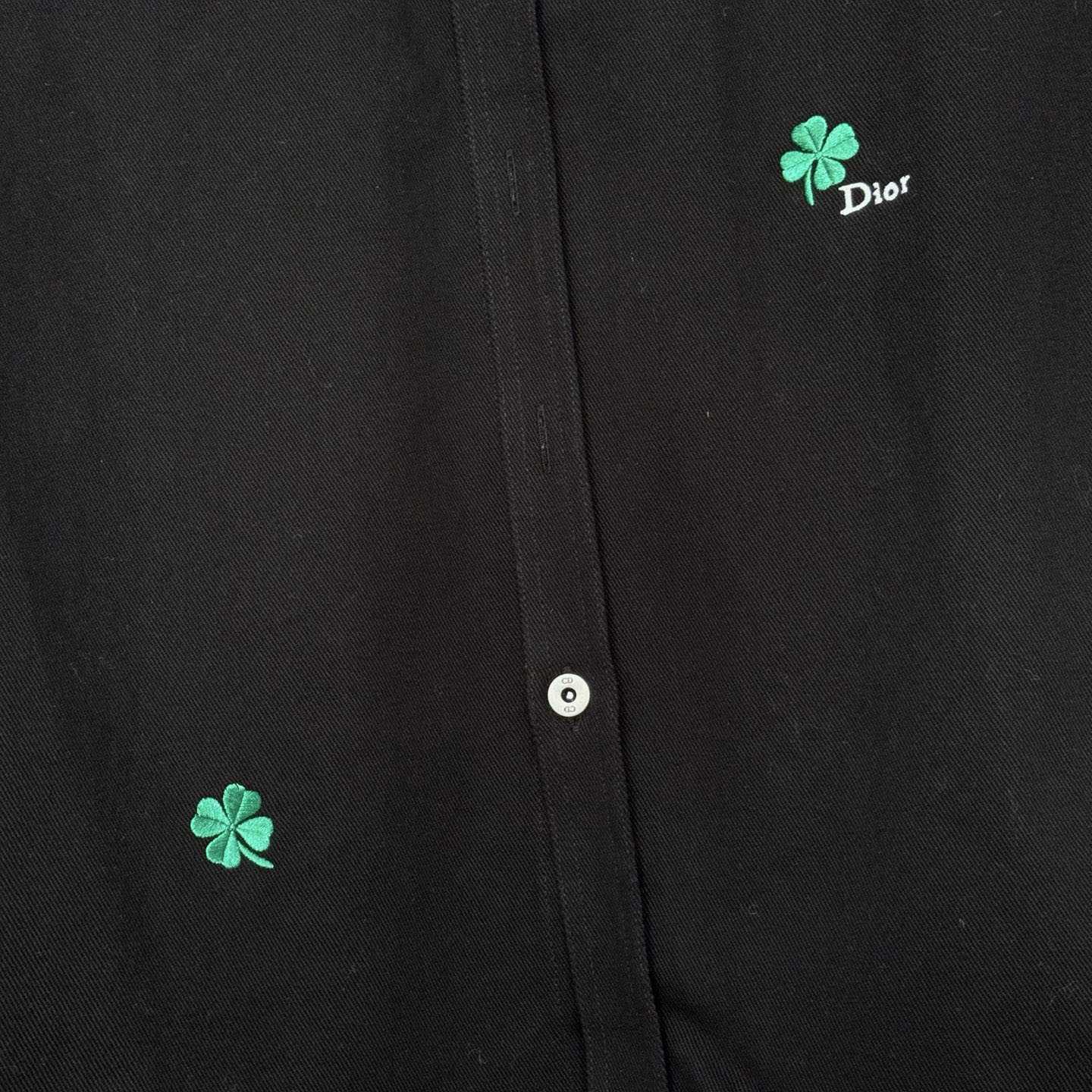 Dior Overshirt with Dior Clover Embroidery  - FashionPlug