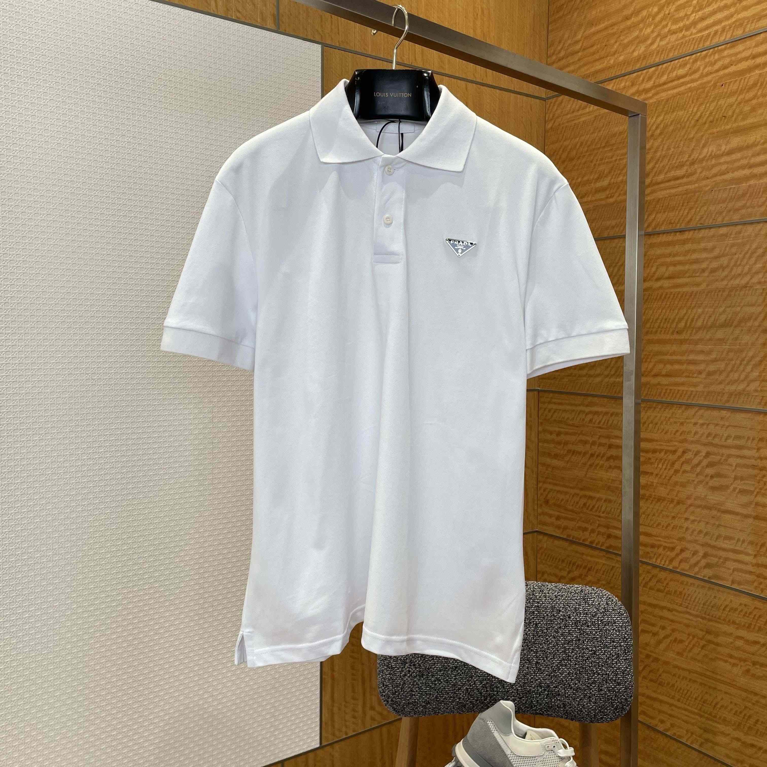 Prada Piqué Polo Shirt - FashionPlug