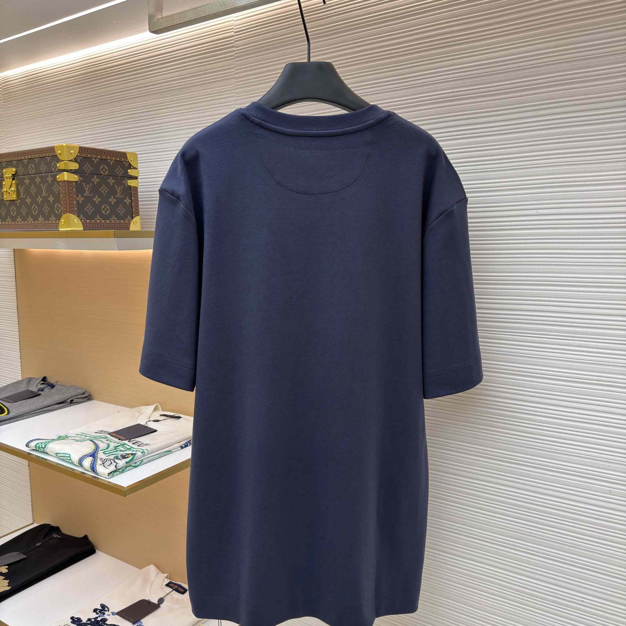 Fendi Navy Blue Cotton T-shirt - FashionPlug