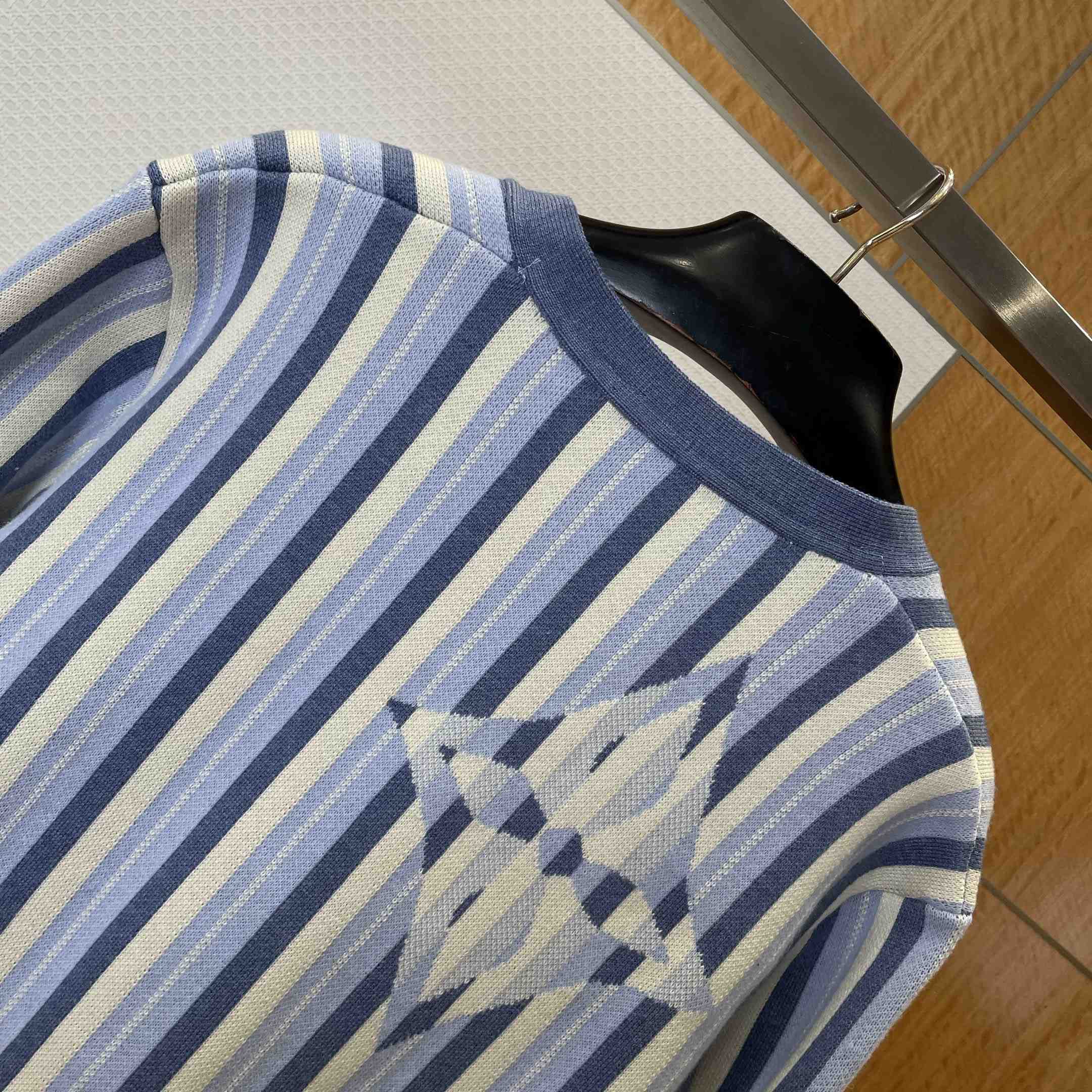 Louis Vuitton Striped Jacquard Cardigan 1AJUHI - FashionPlug