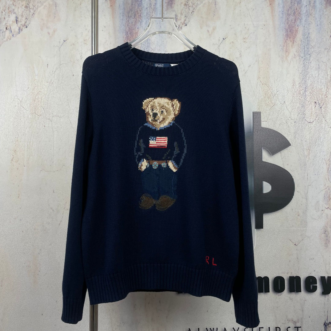 Ralph Lauren Polo Bear Cotton Sweater - FashionPlug