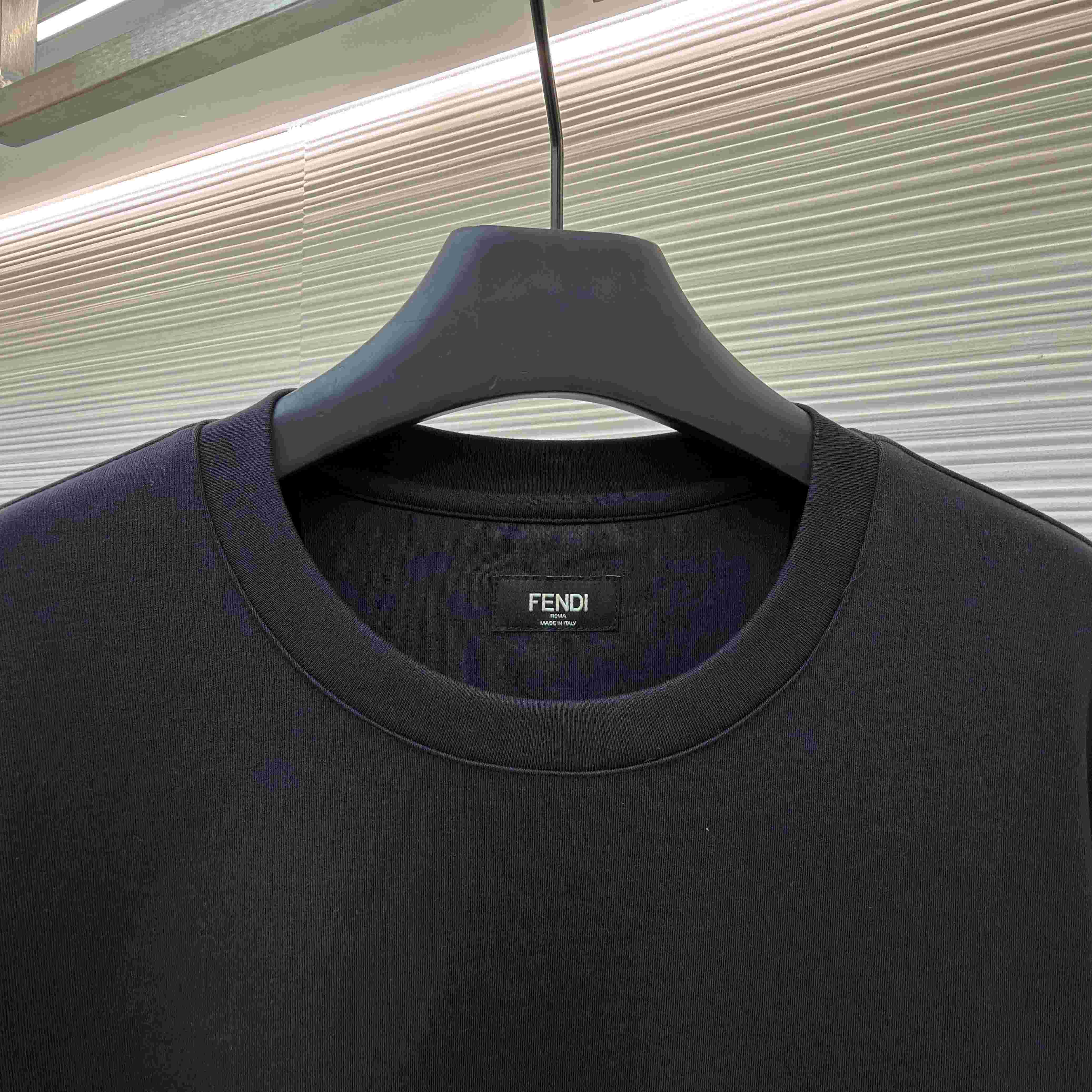 Fendi Black Cotton T-shirt - FashionPlug