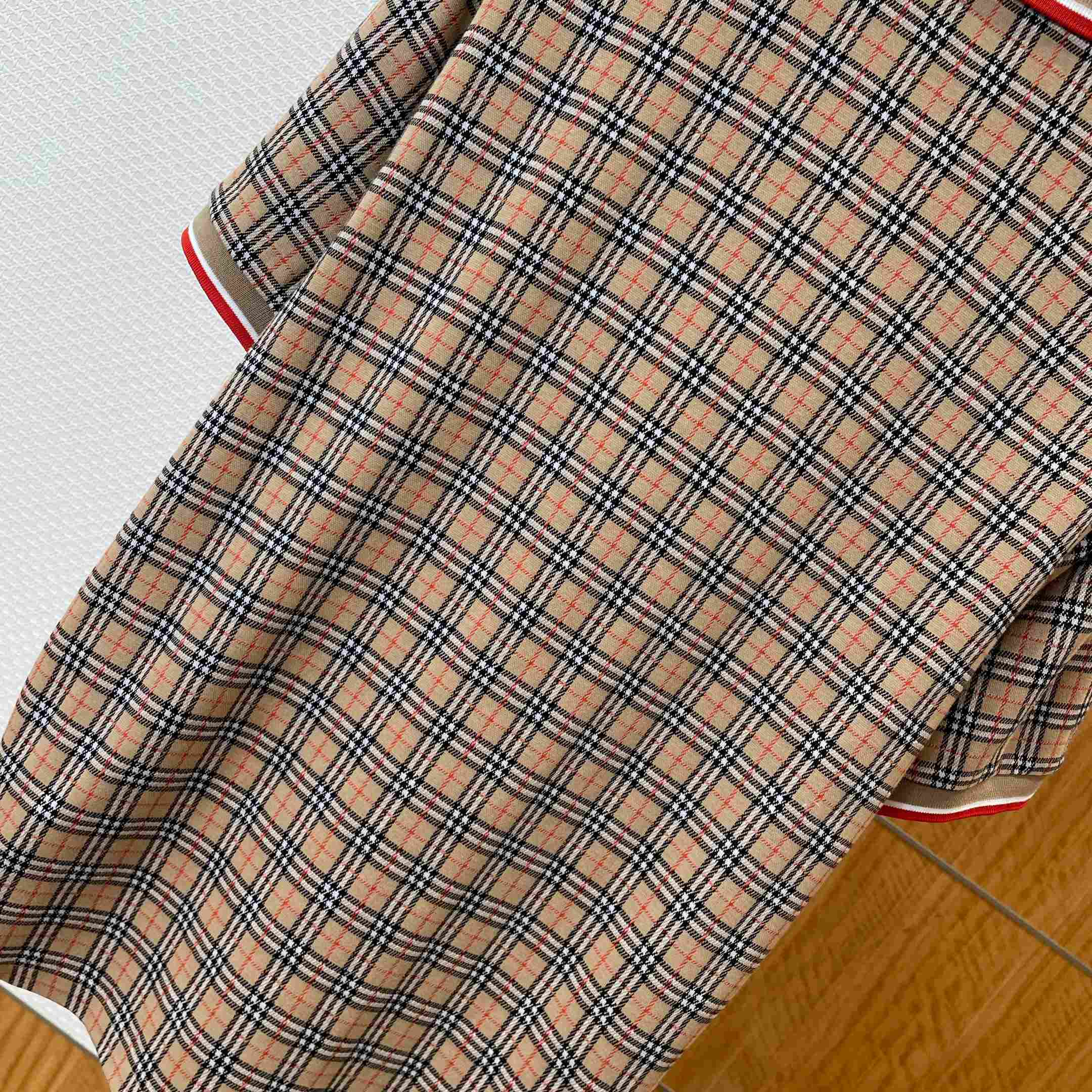 Burberry Check Cotton Blend Polo Shirt - FashionPlug