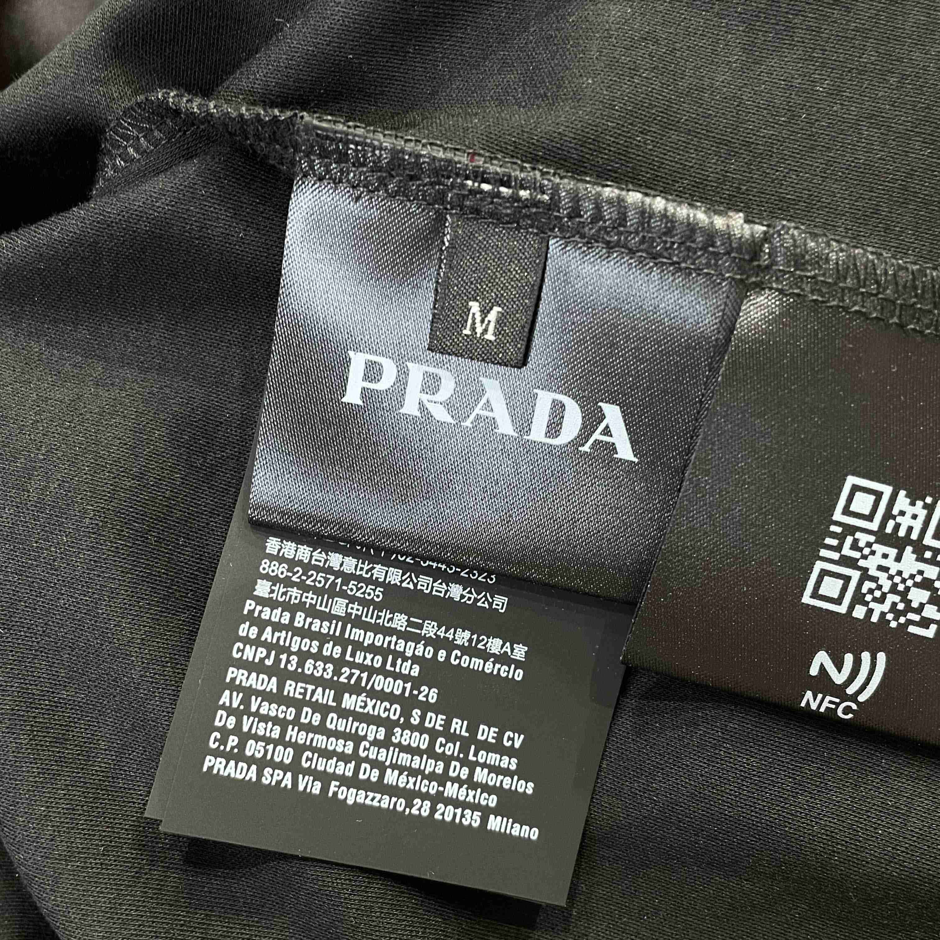 Prada Stretch Cotton Polo Shirt With Re-Nylon Details - FashionPlug