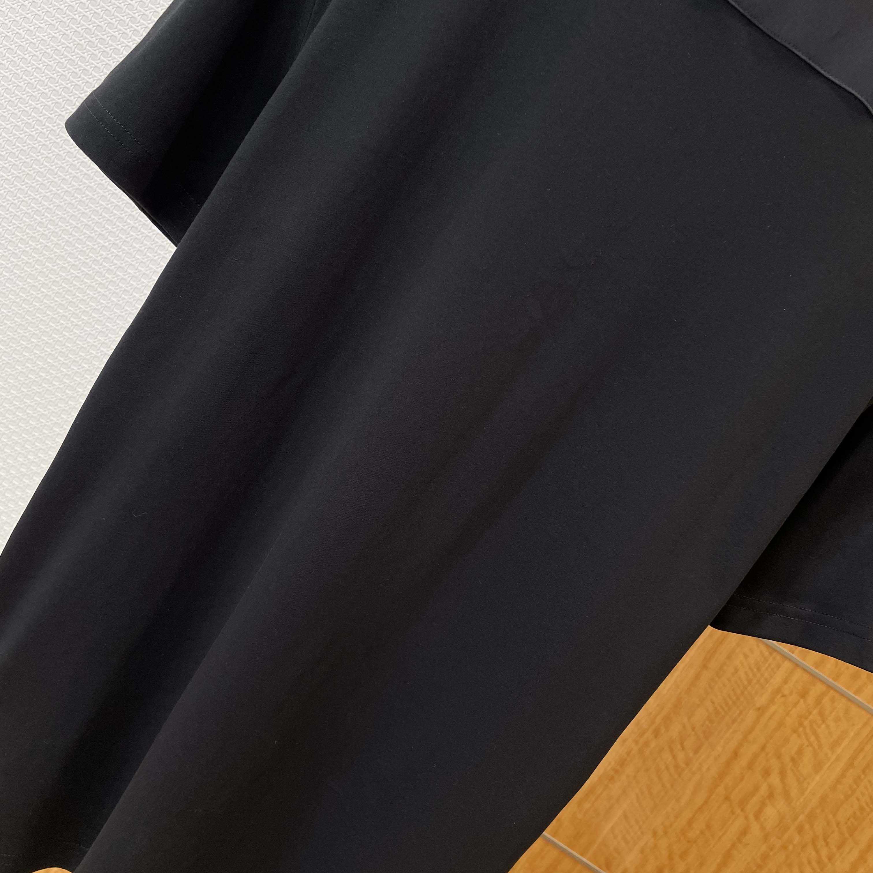 Prada Stretch Cotton Polo Shirt With Re-Nylon Details - FashionPlug