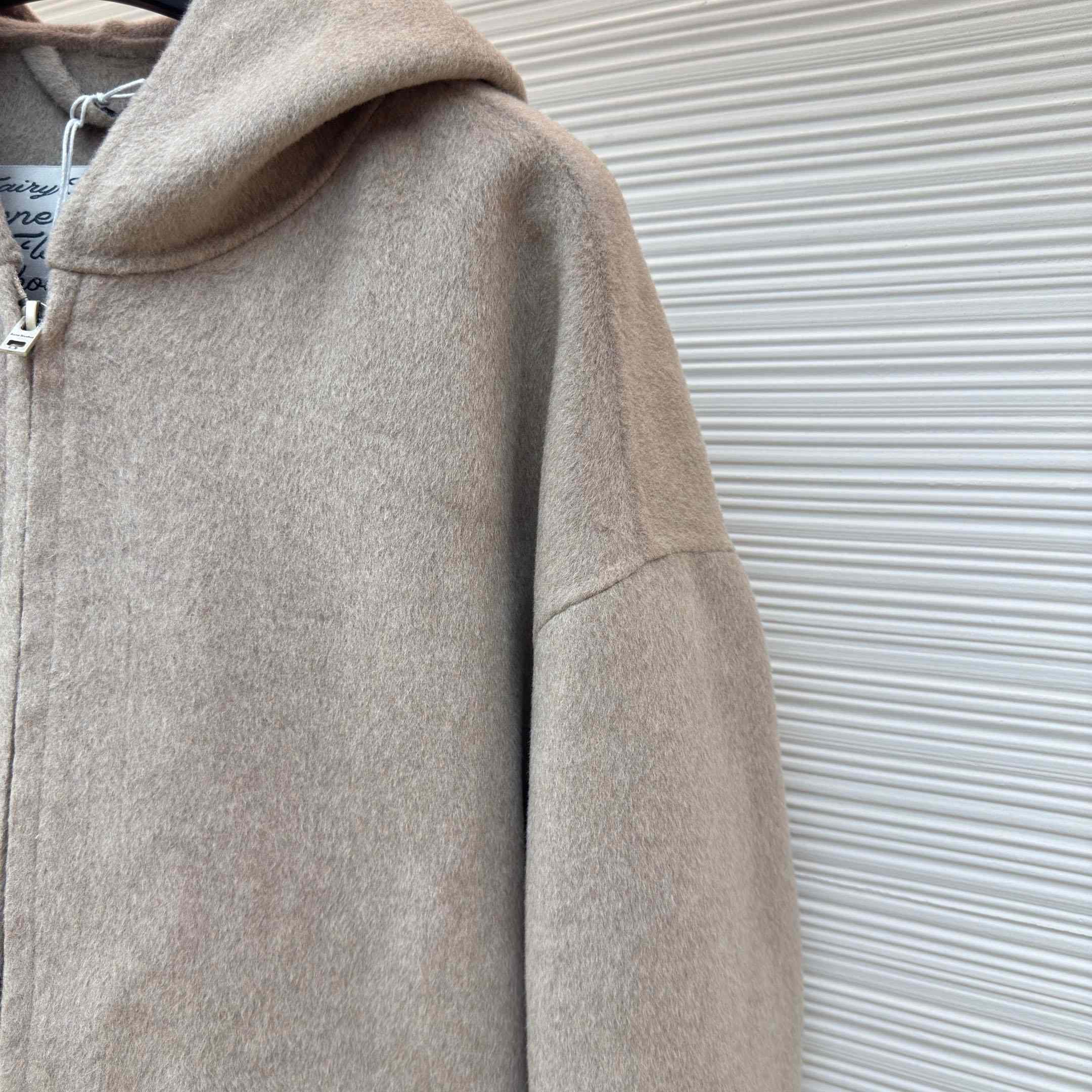 Acne Studios Cashmere Jacket With Hood - FashionPlug