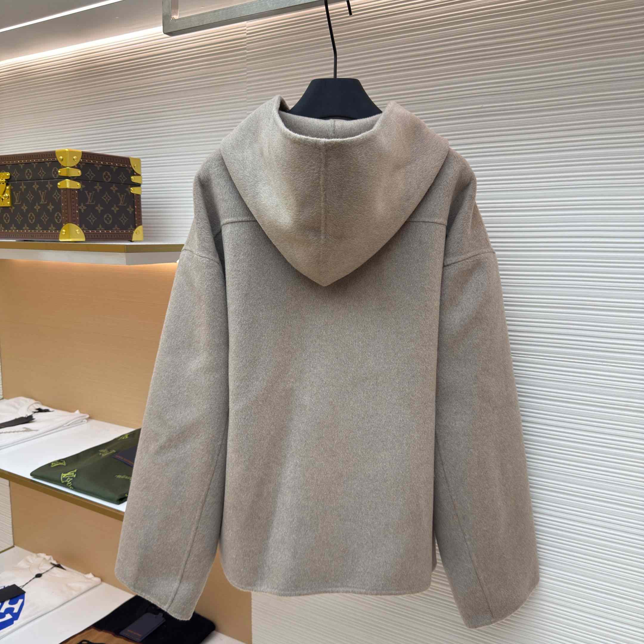 Acne Studios Cashmere Jacket With Hood - FashionPlug