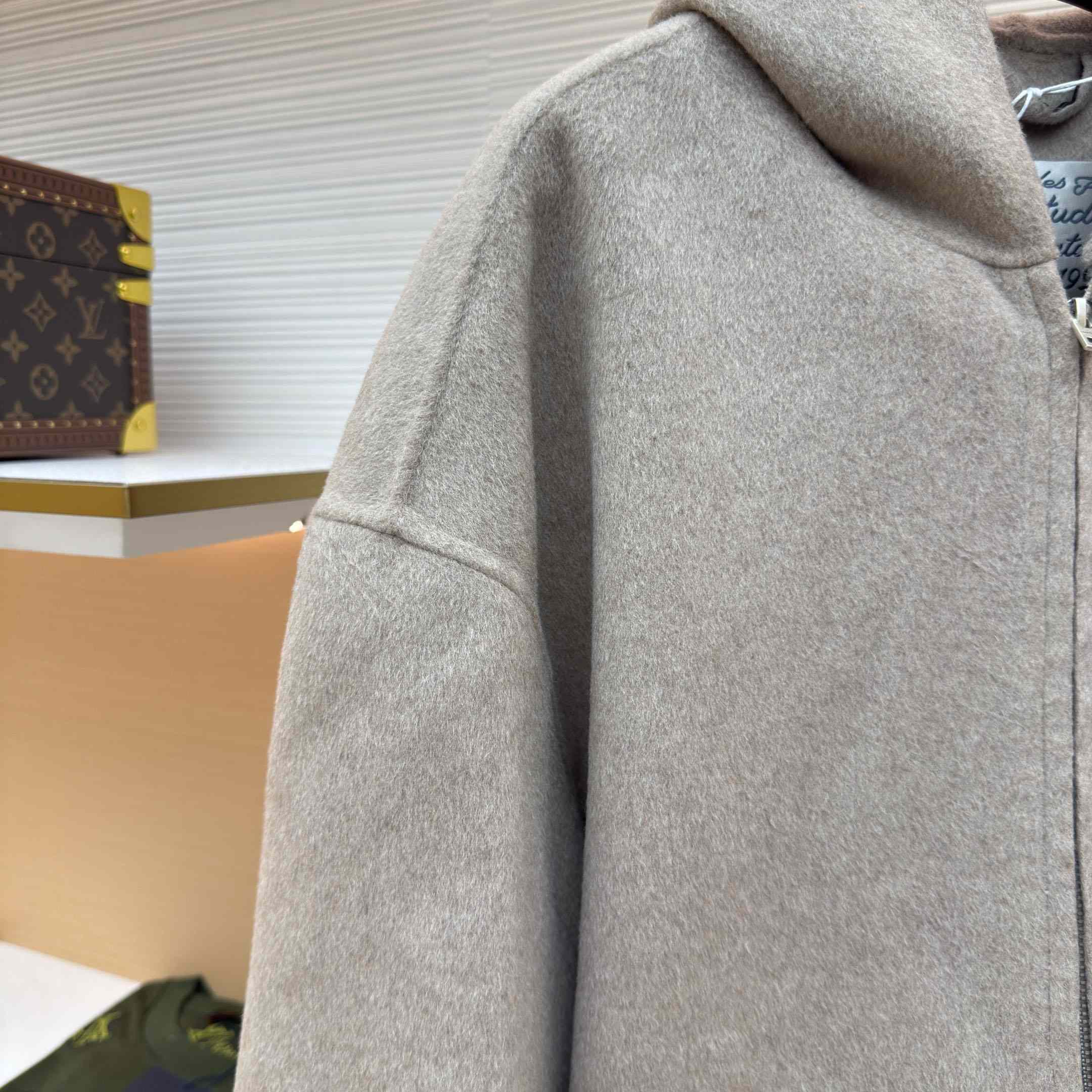 Acne Studios Cashmere Jacket With Hood - FashionPlug