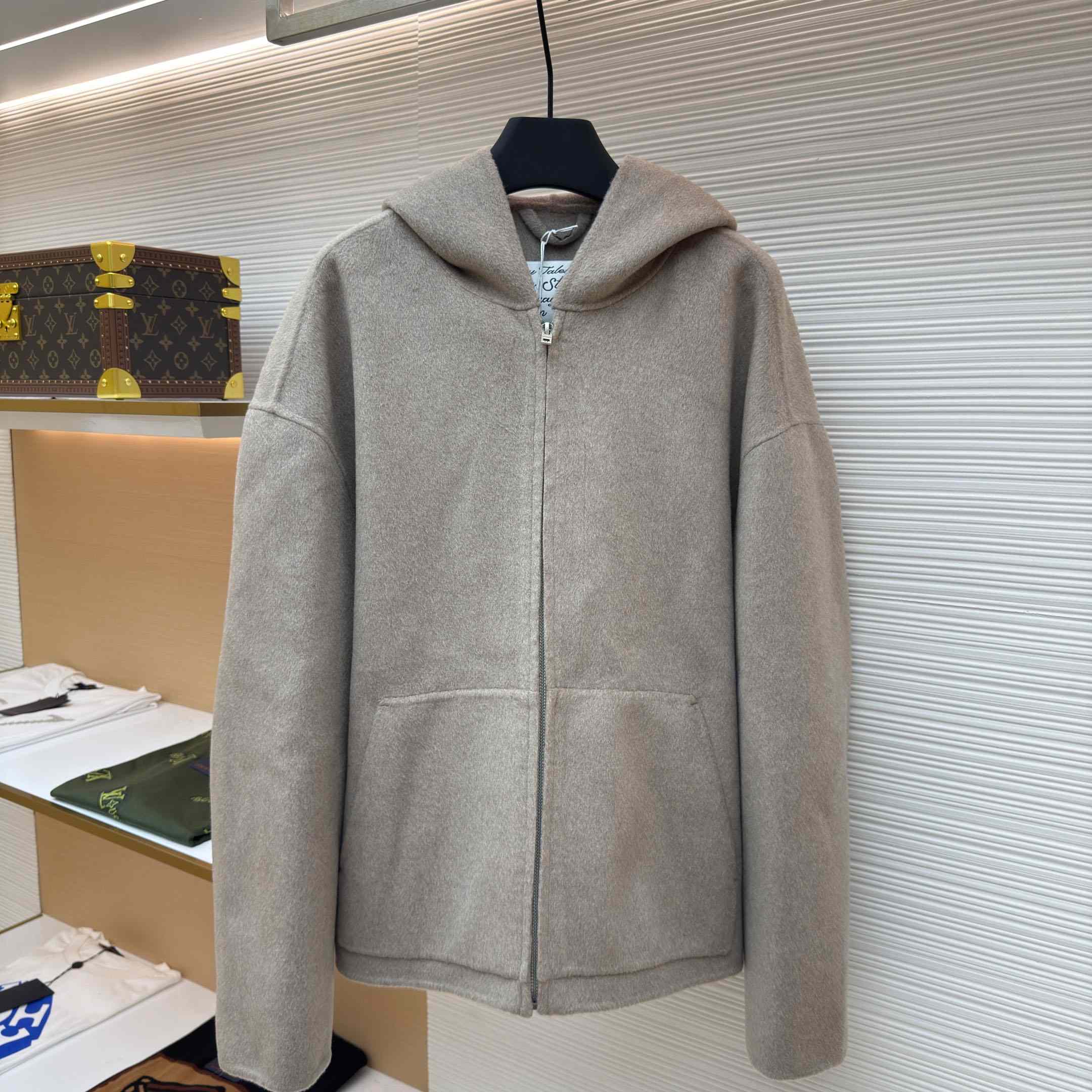Acne Studios Cashmere Jacket With Hood - FashionPlug