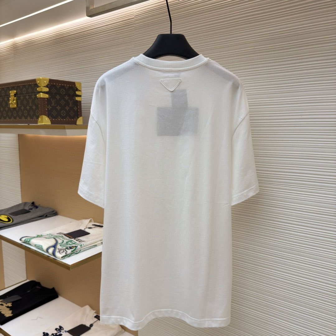 Prada Printed Cotton T-shirt - FashionPlug