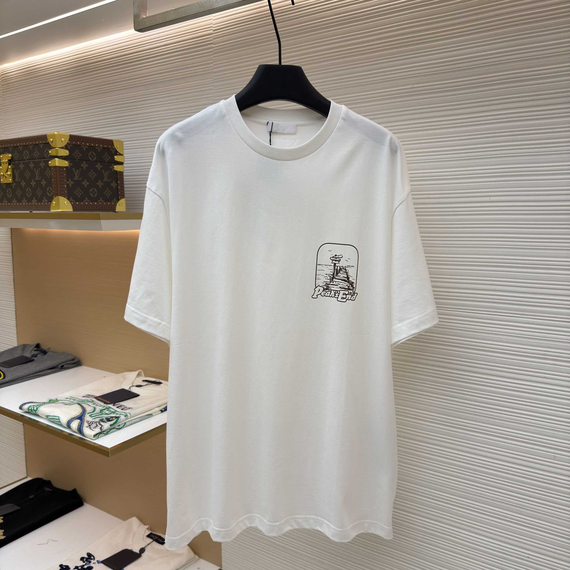 Prada Printed Cotton T-shirt - FashionPlug