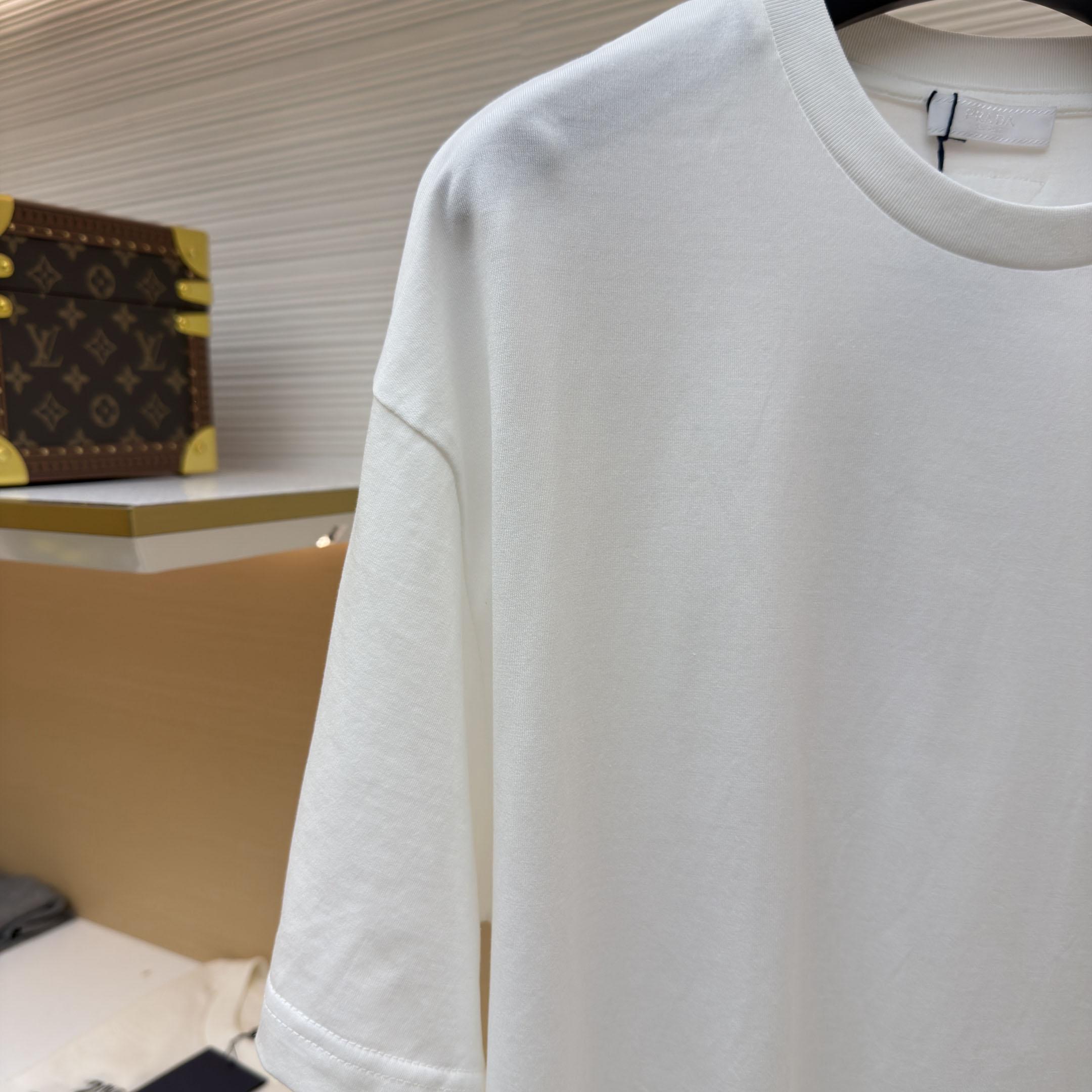 Prada Printed Cotton T-shirt - FashionPlug