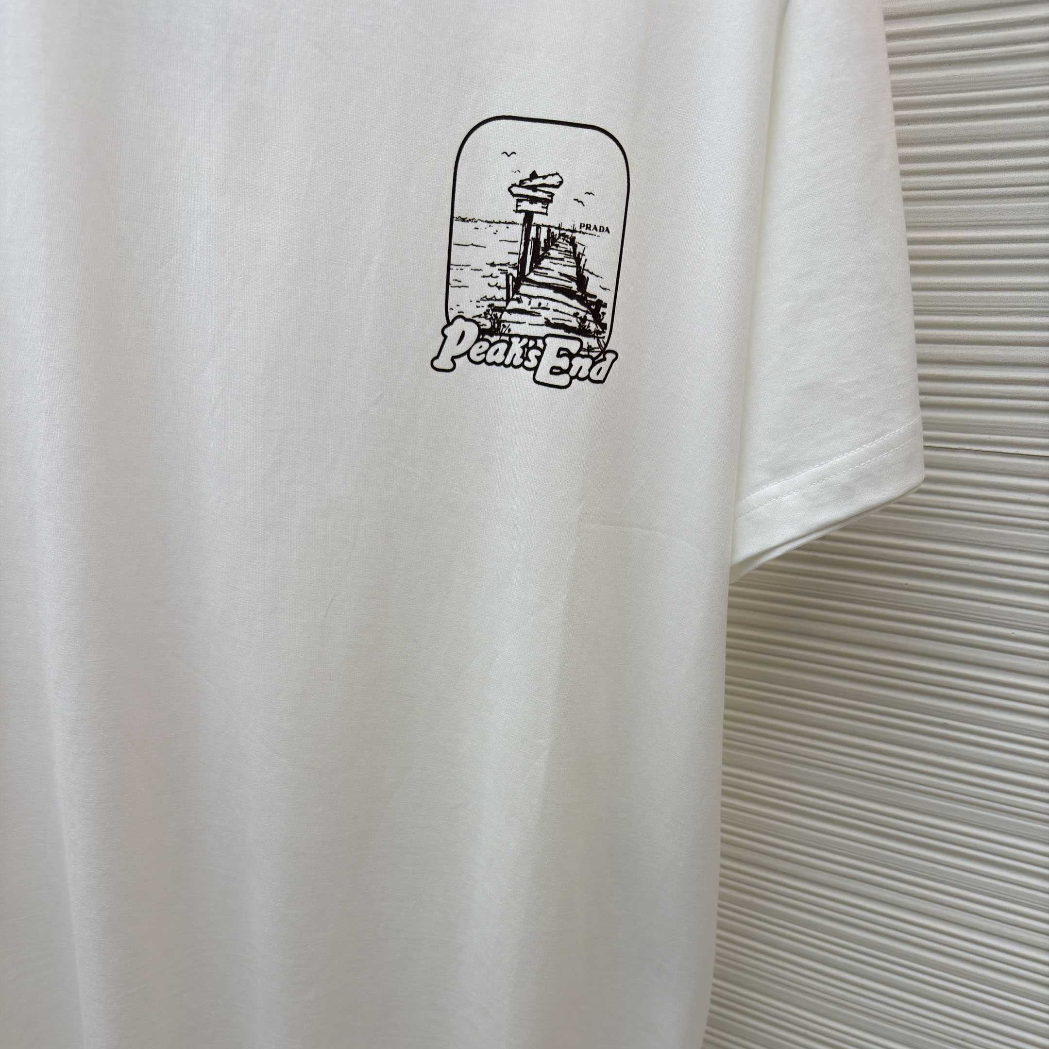 Prada Printed Cotton T-shirt - FashionPlug