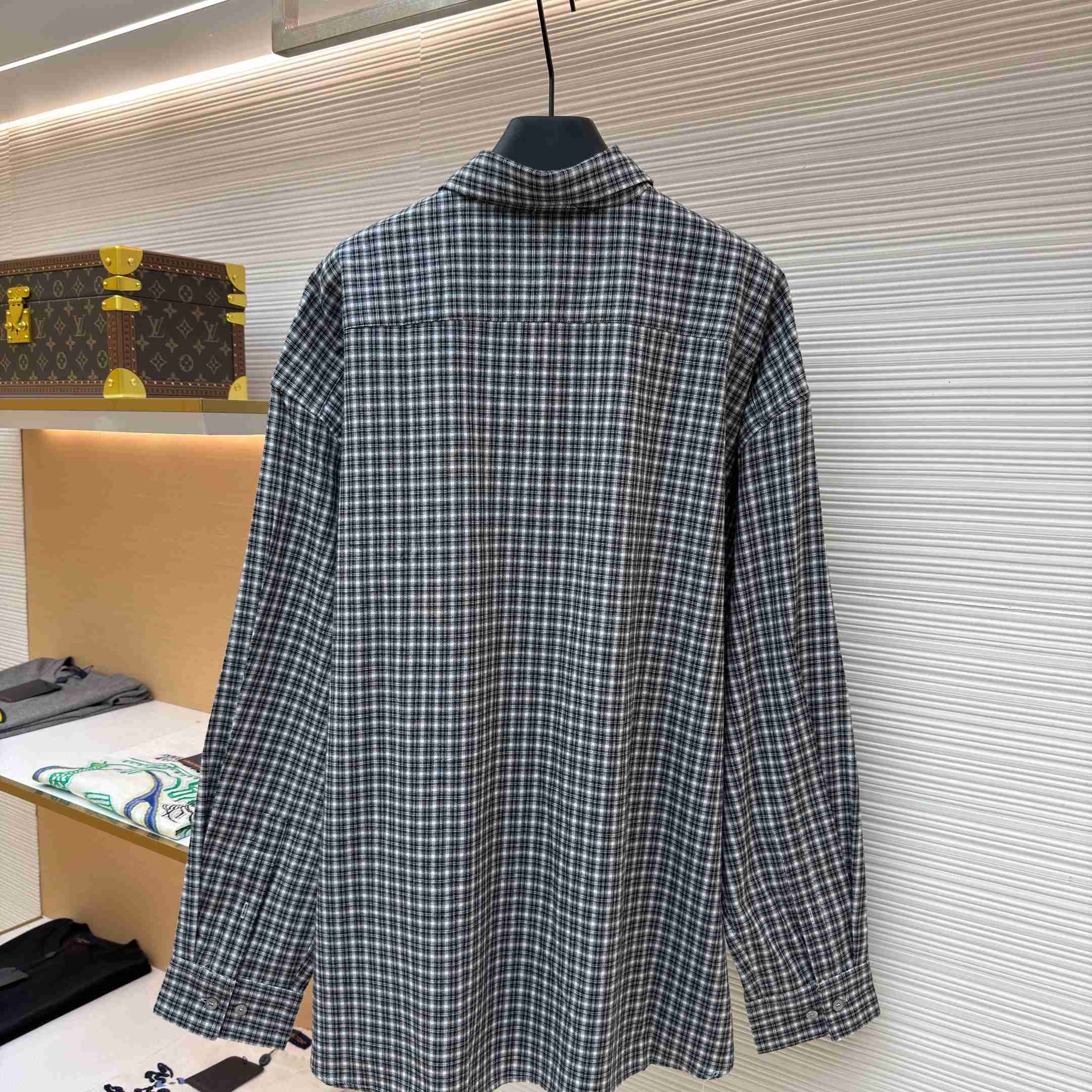 Acne Studios Flannel Button-up Shirt - FashionPlug