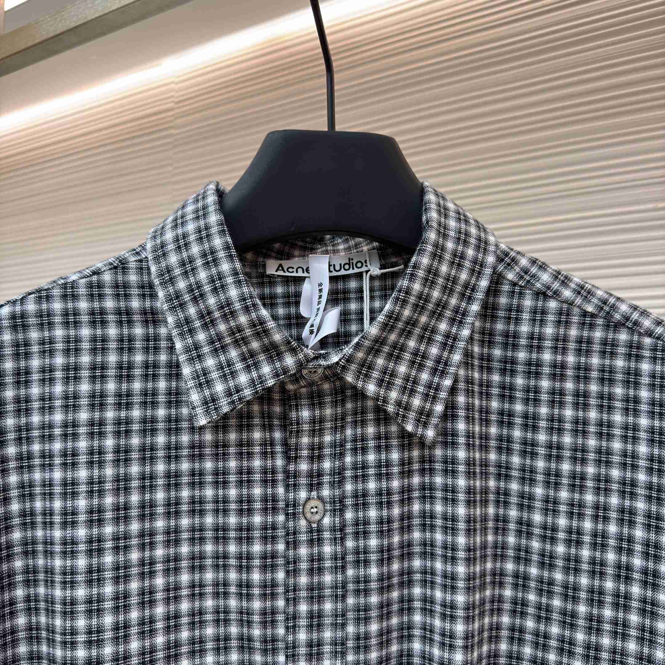 Acne Studios Flannel Button-up Shirt - FashionPlug