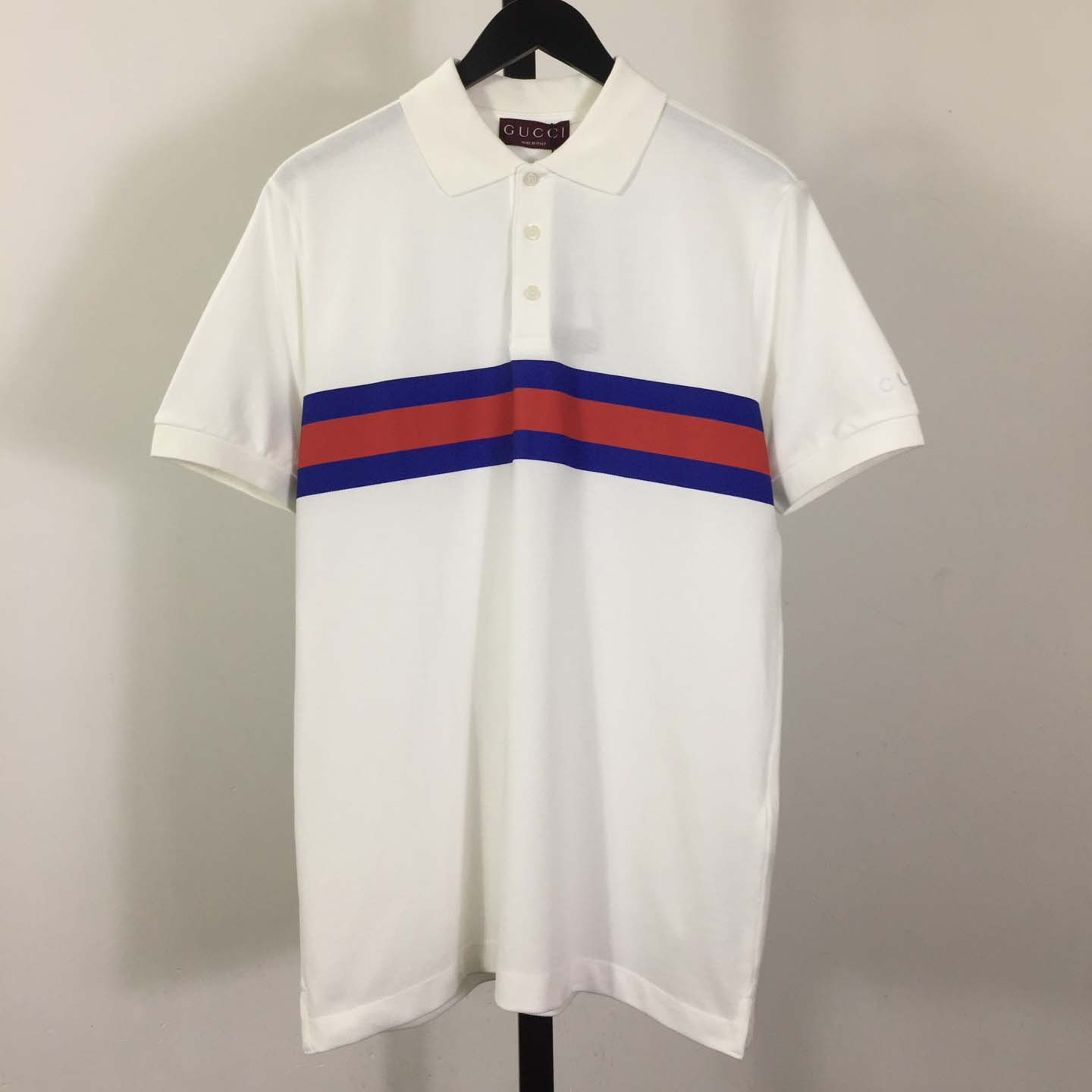 Gucci Cotton Piquet Polo Shirt With Web  - FashionPlug