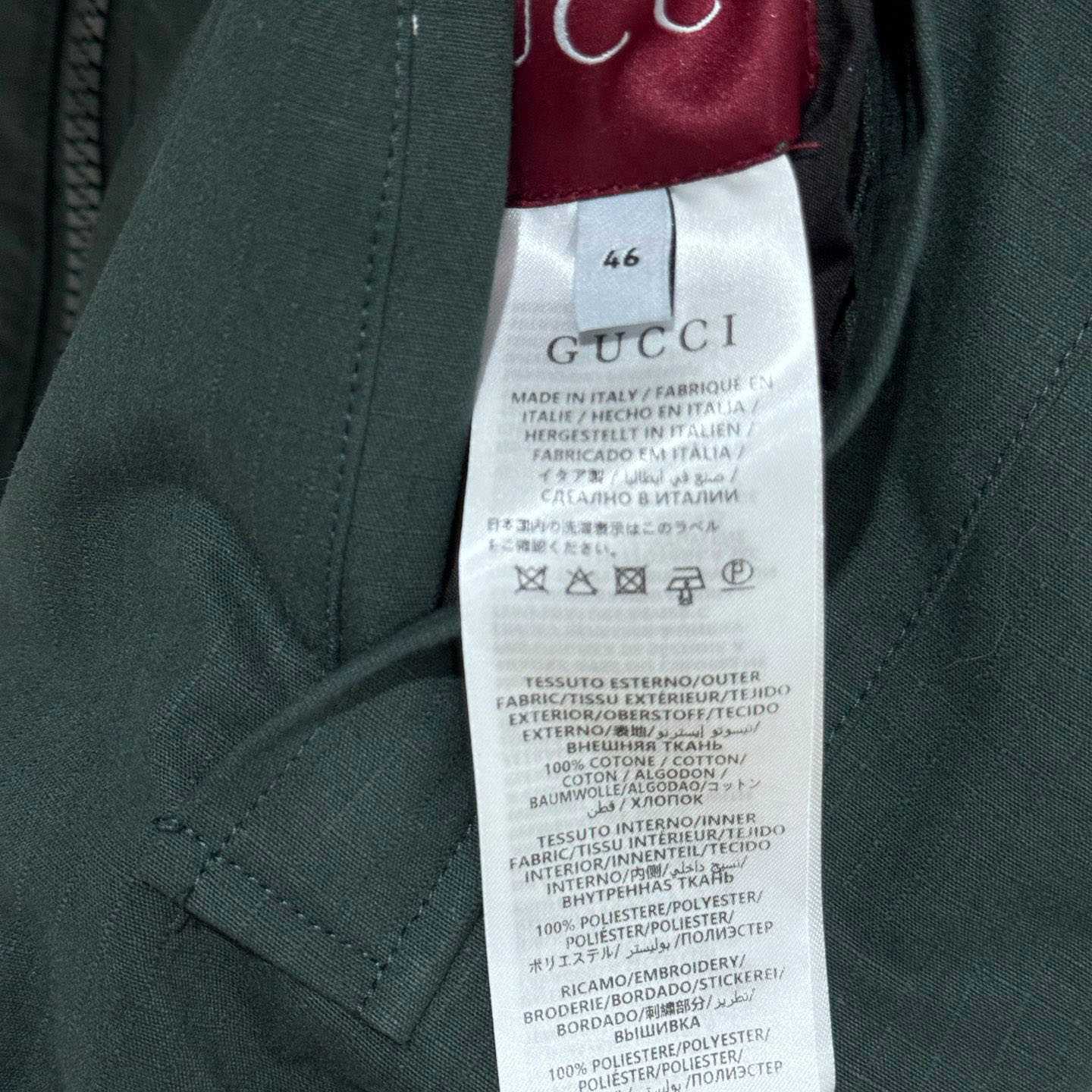 Gucci Reversible Cotton Ripstop Zip Jacket - FashionPlug