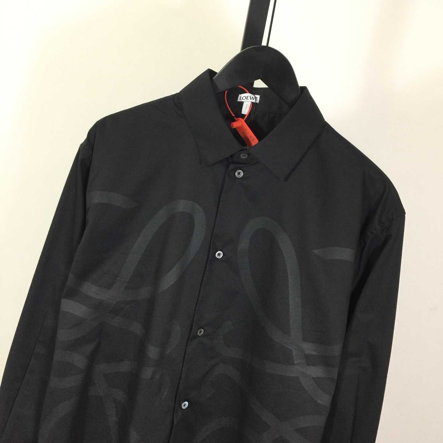 Loewe Embossed Logo Shirt - black - FashionPlug