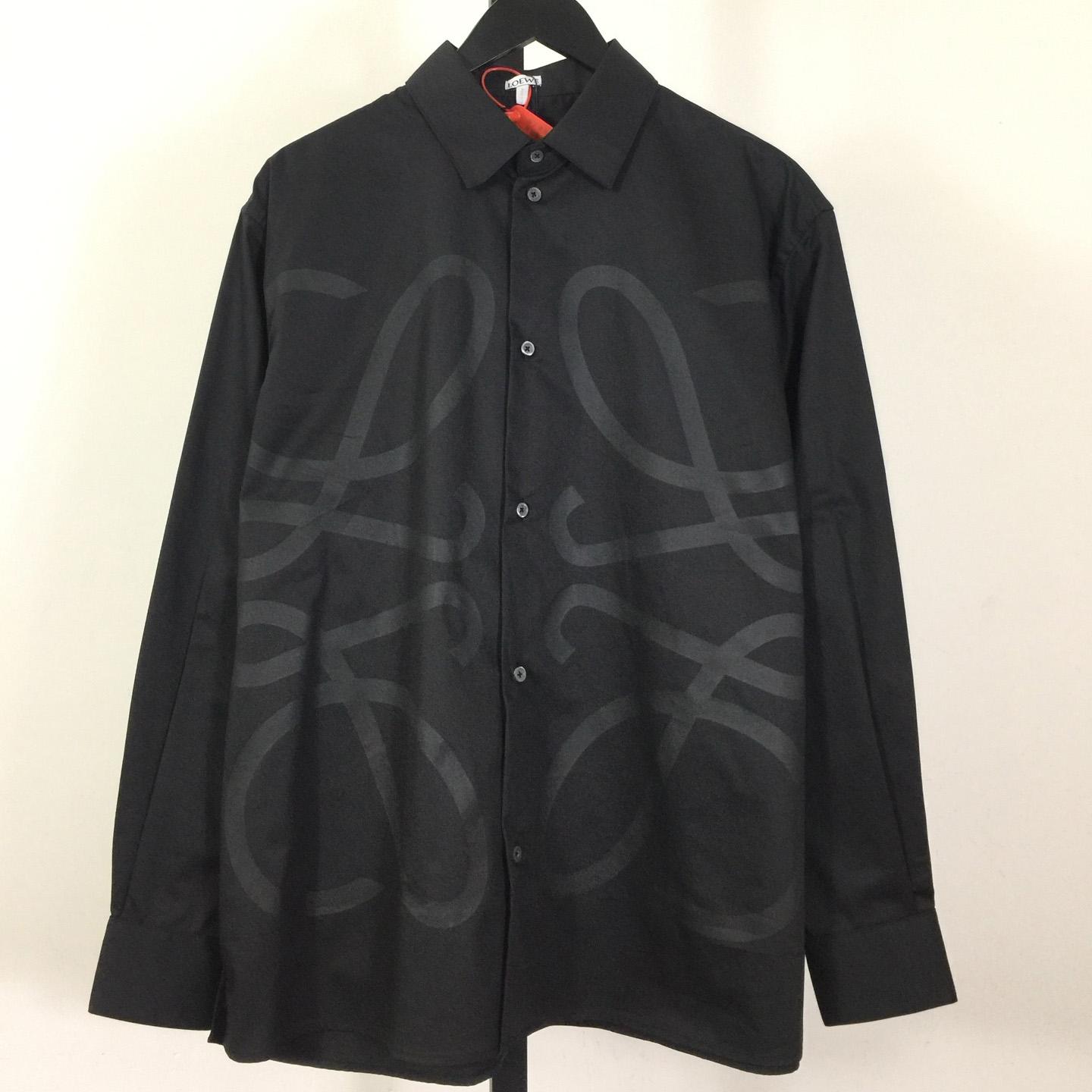 Loewe Embossed Logo Shirt - black - FashionPlug