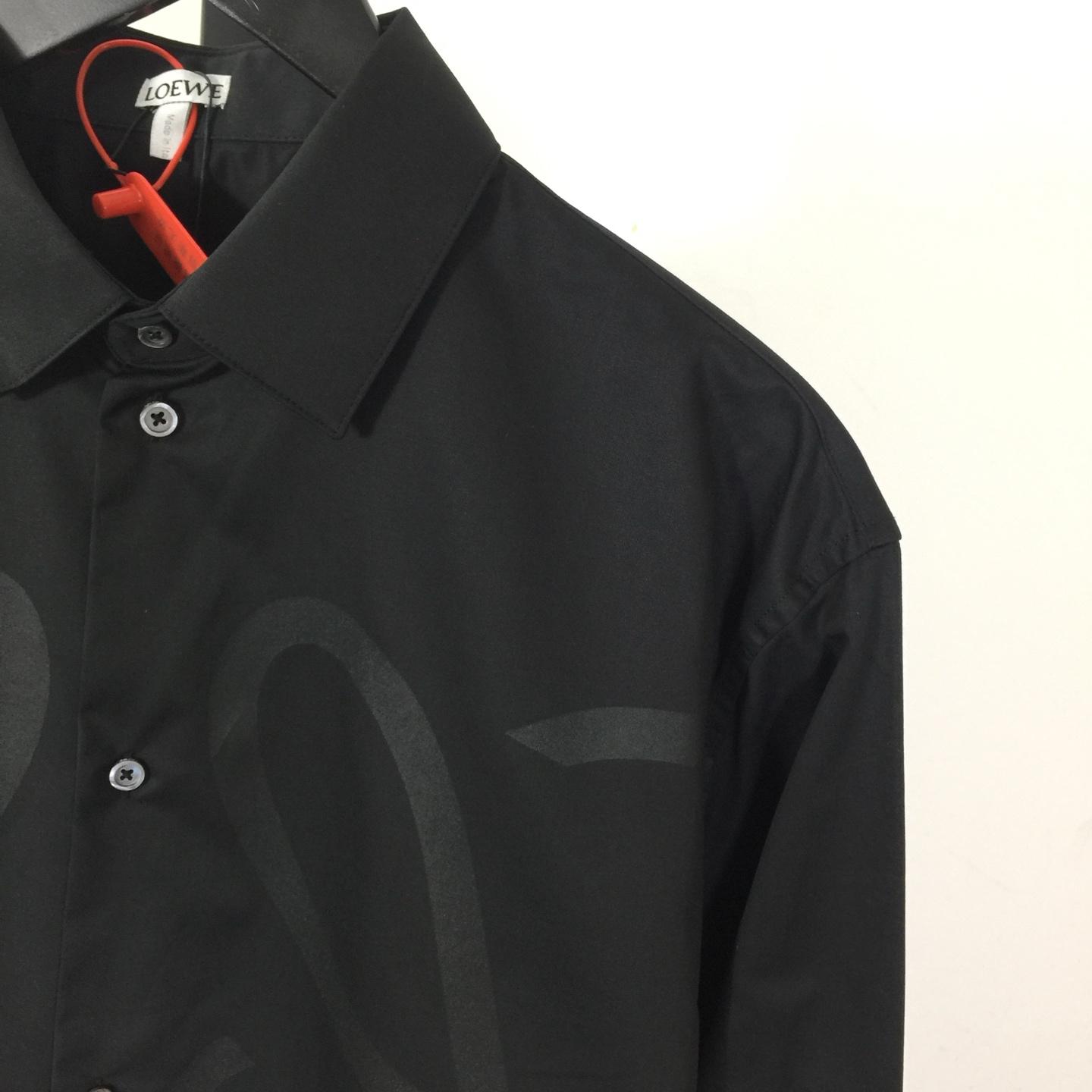 Loewe Embossed Logo Shirt - black - FashionPlug