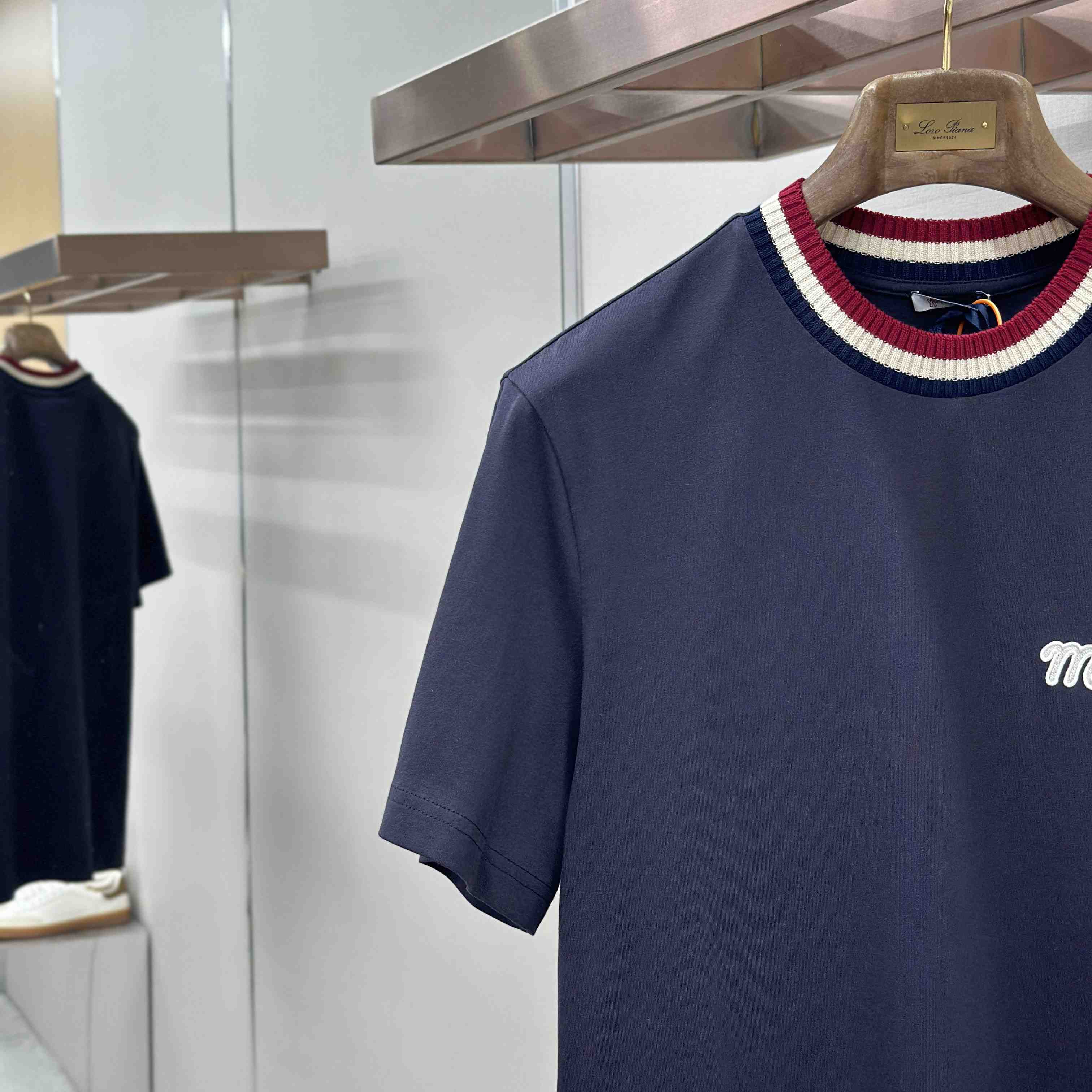 Moncler Embroidered Logo Cotton T-Shirt - FashionPlug