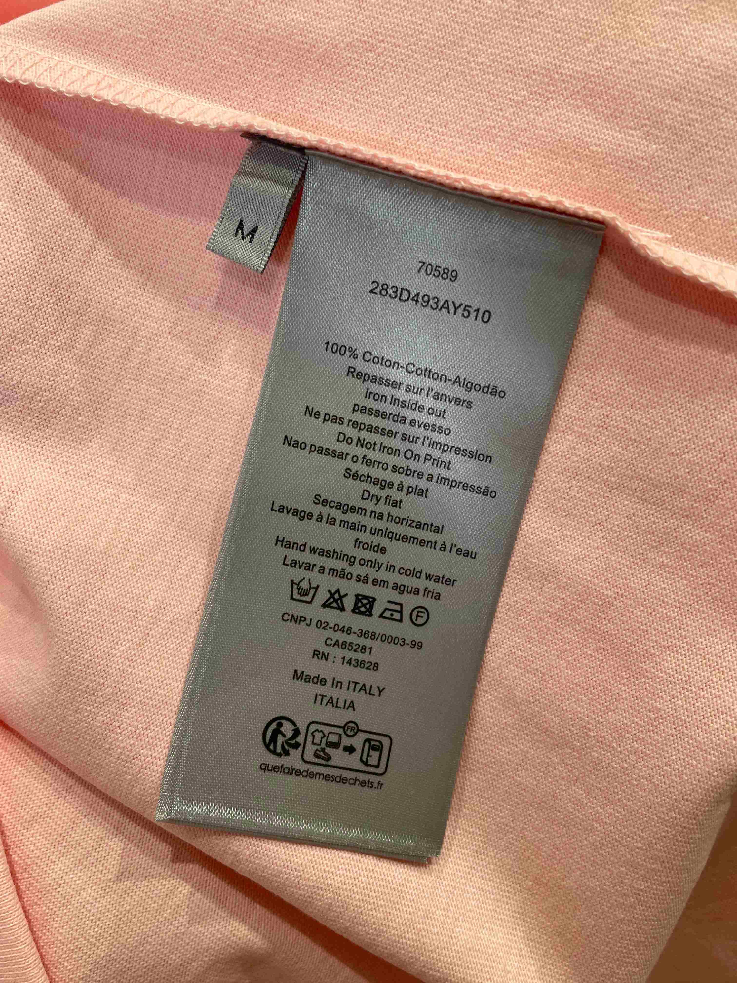 Dior T-Shirt with Dior Embroidery Pink - FashionPlug