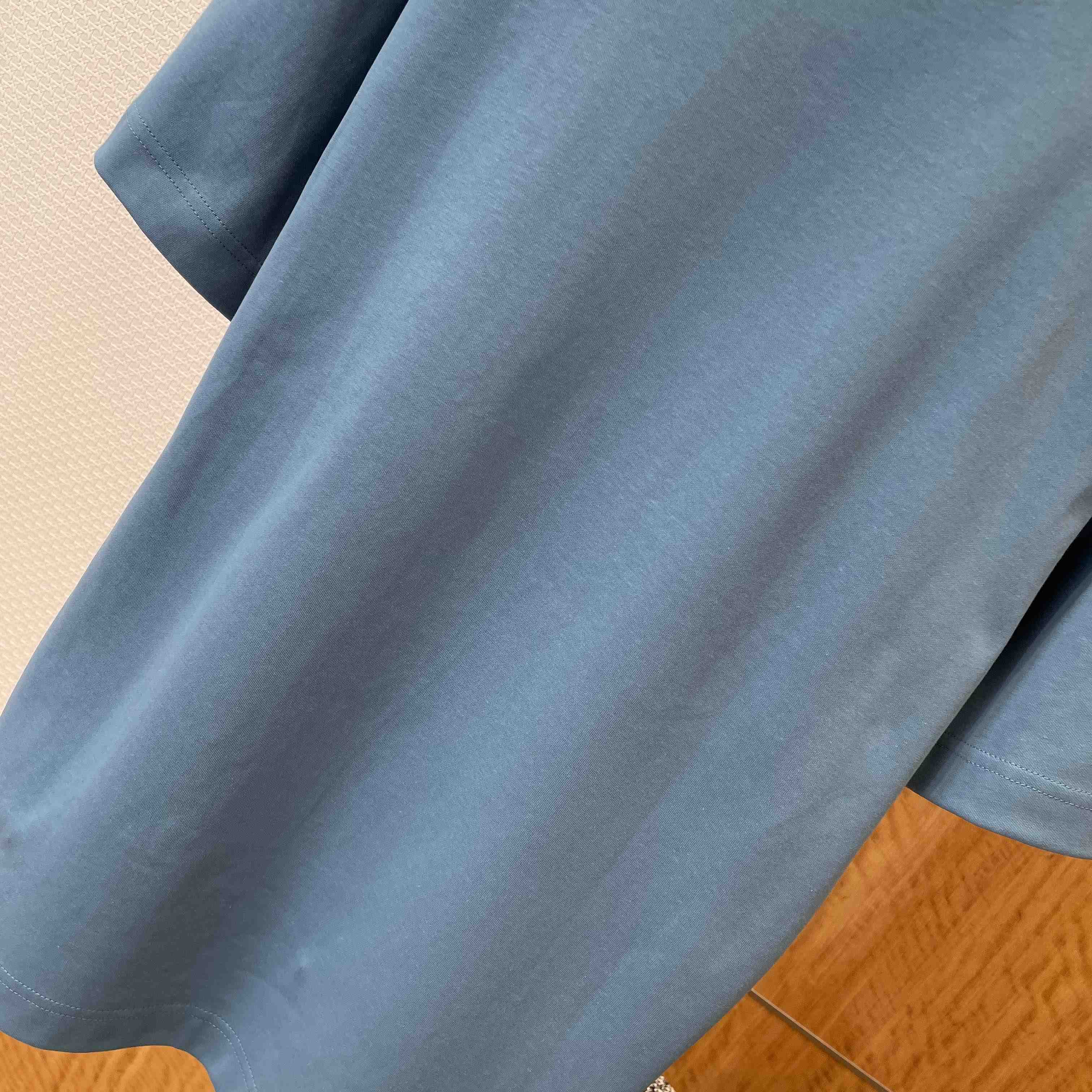 Fendi Light Blue Cotton T-shirt - FashionPlug