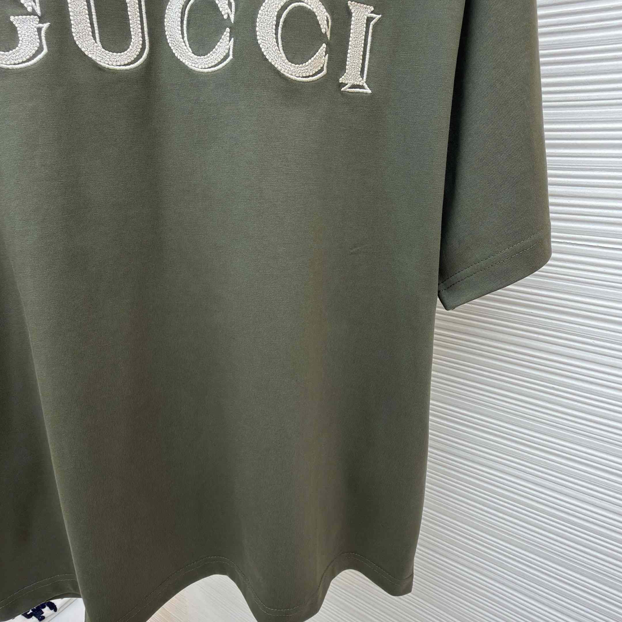 Gucci CottonJersey T-shirt With Embroidery - FashionPlug