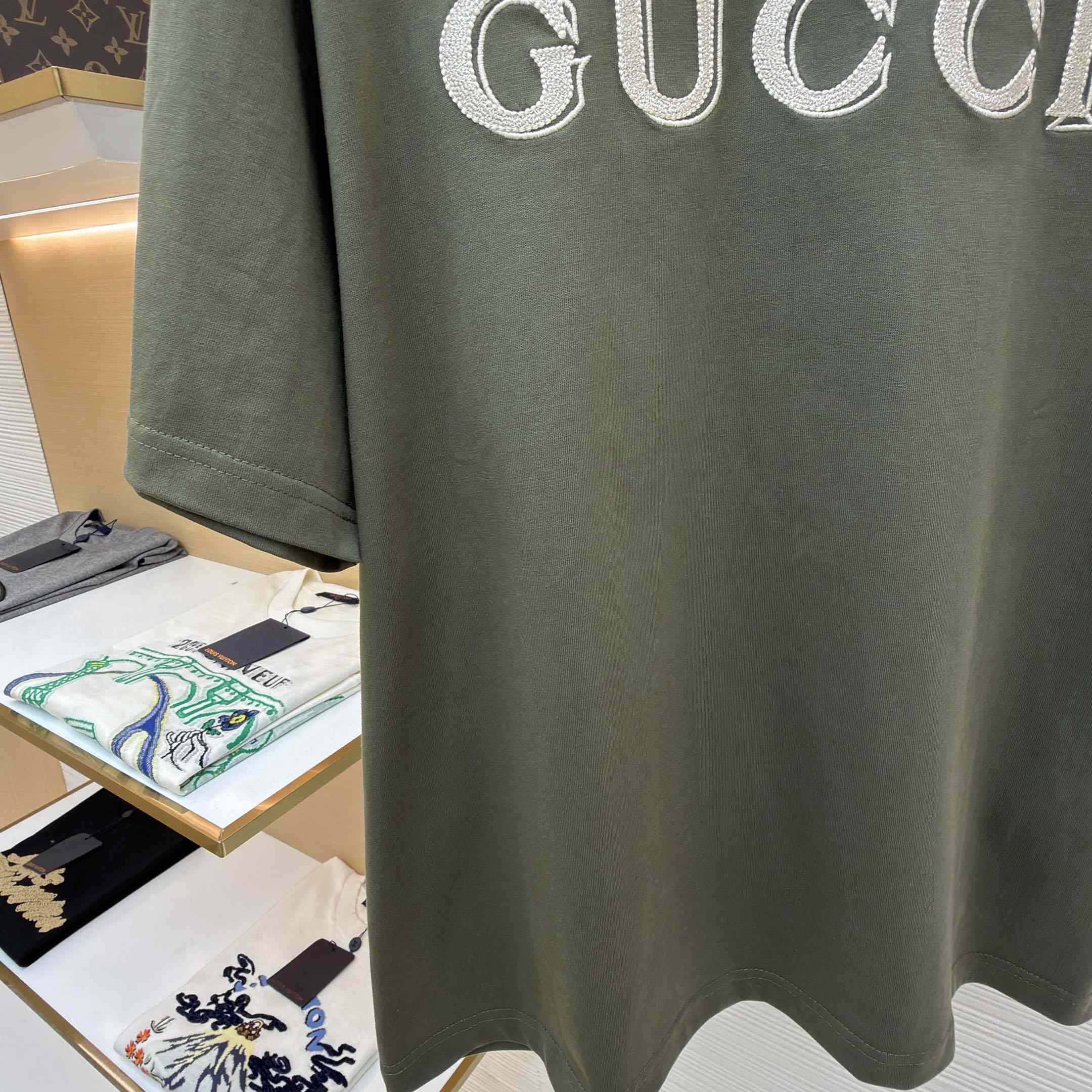 Gucci CottonJersey T-shirt With Embroidery - FashionPlug