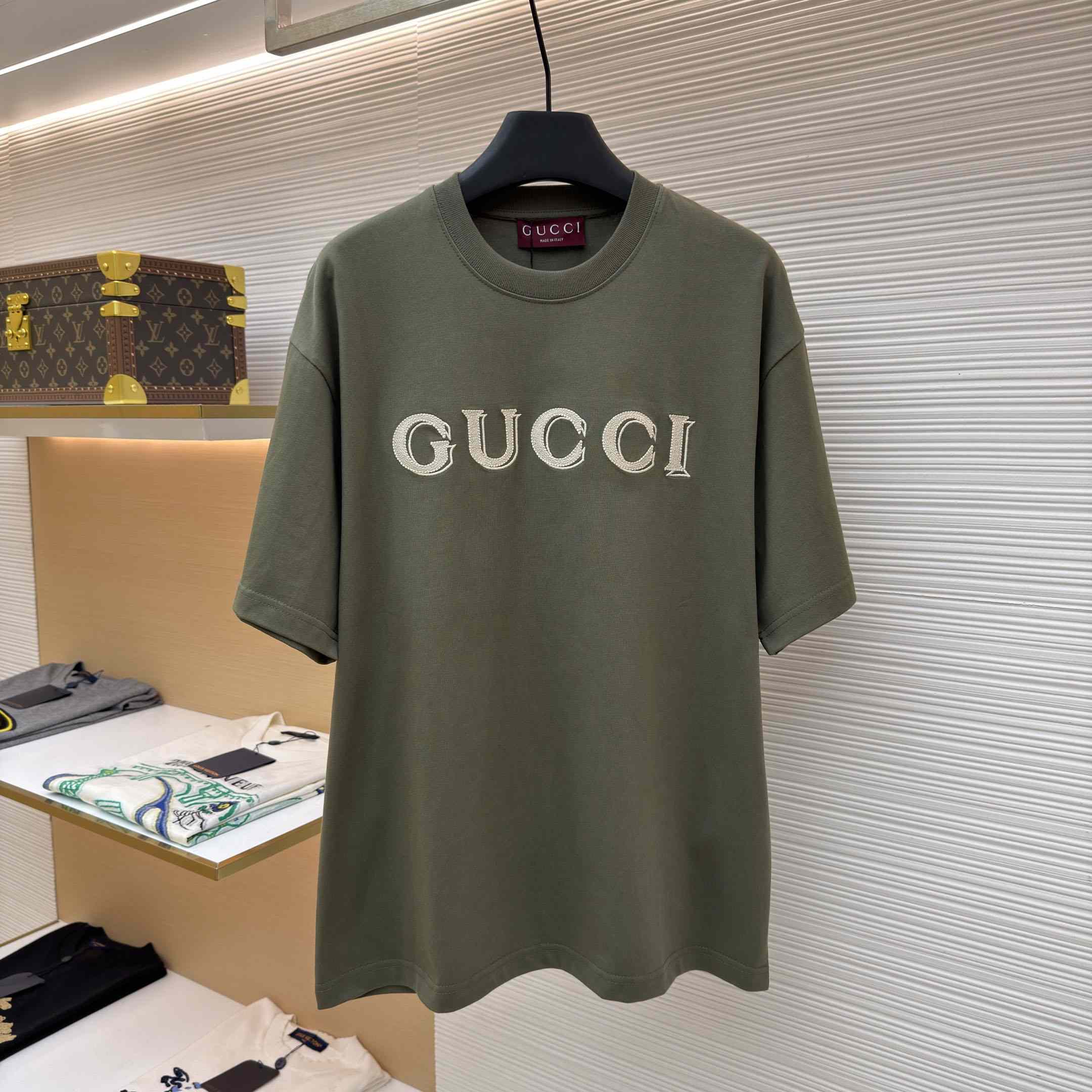 Gucci CottonJersey T-shirt With Embroidery - FashionPlug