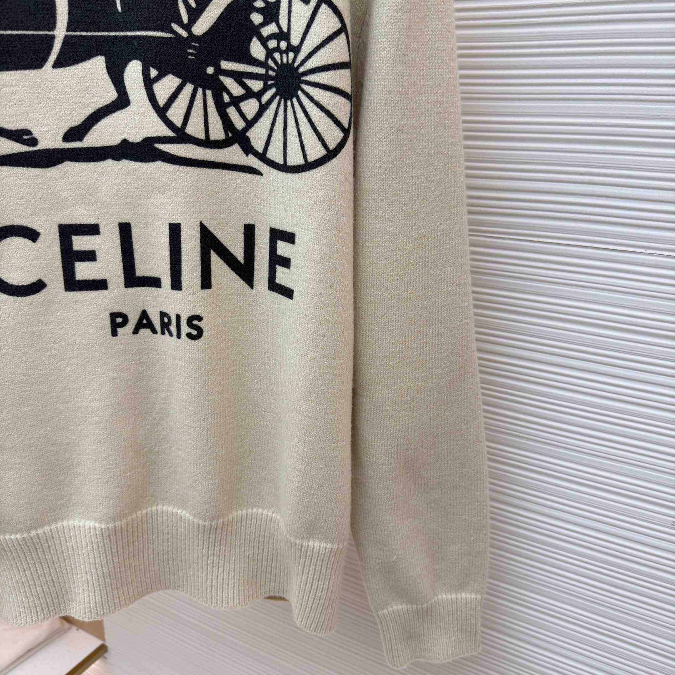 Celine Crewneck Sweater IN Cashmere - FashionPlug