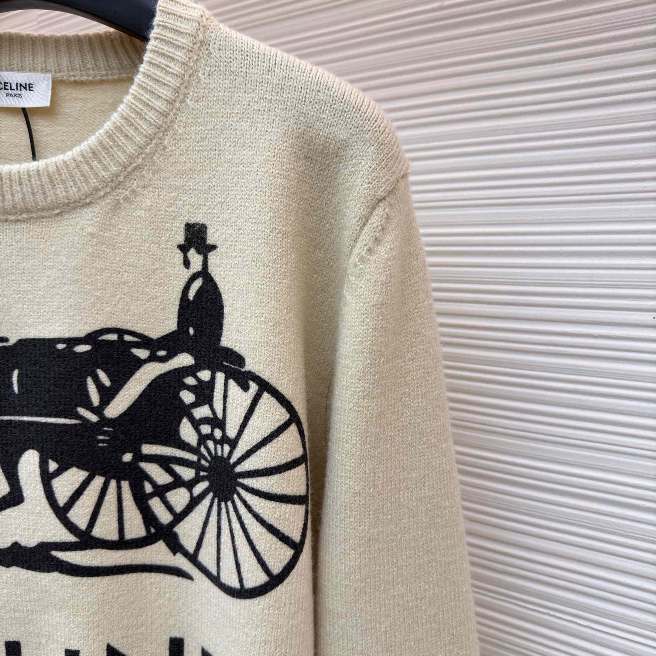 Celine Crewneck Sweater IN Cashmere - FashionPlug