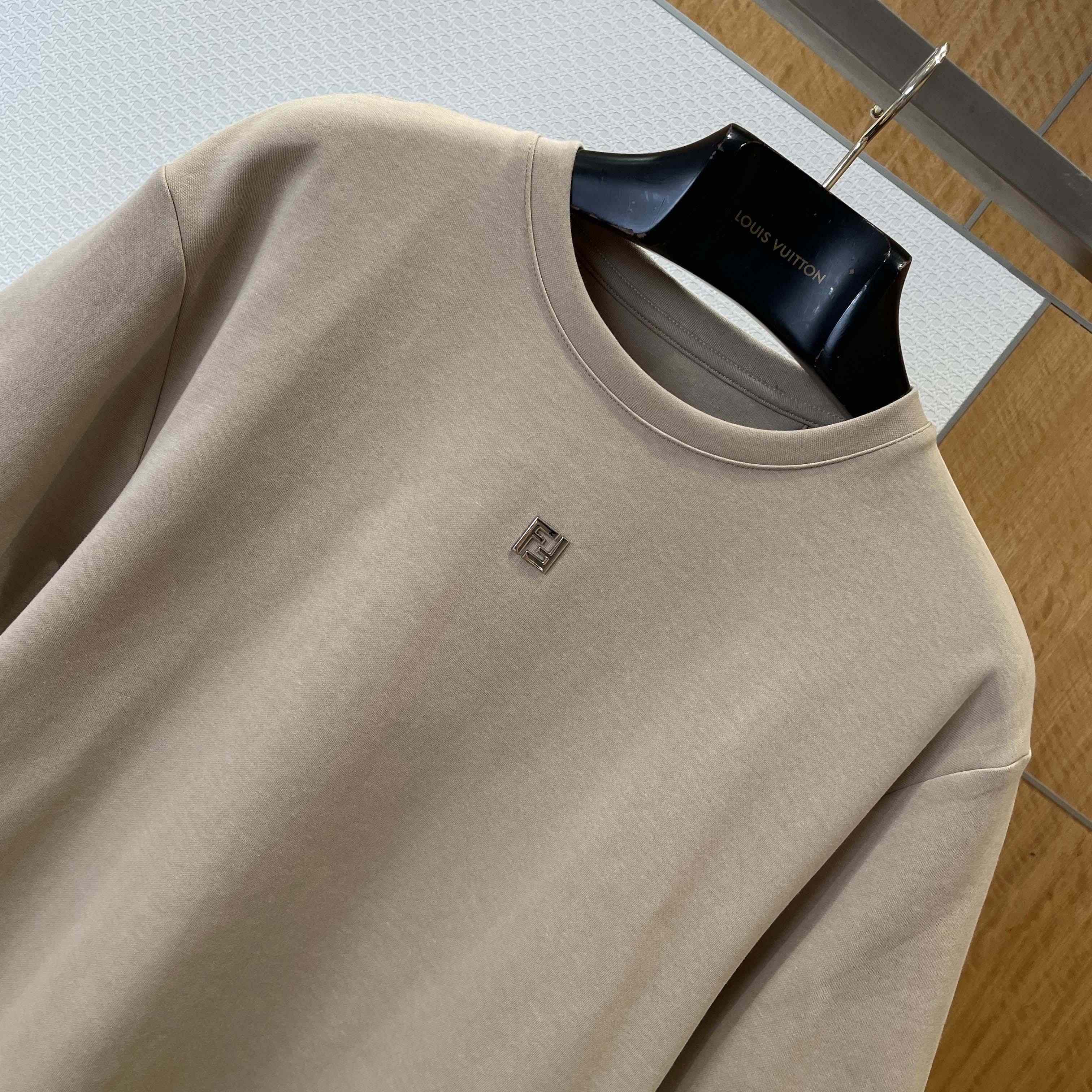 Fendi Beige Cotton T-shirt - FashionPlug