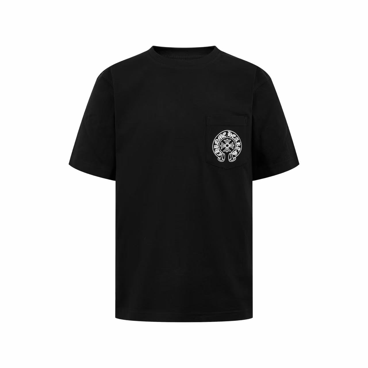 Chrome Hearts Las Vegas Exclusive Horseshoe Logo Pocket T-Shirt 'Black' - FashionPlug