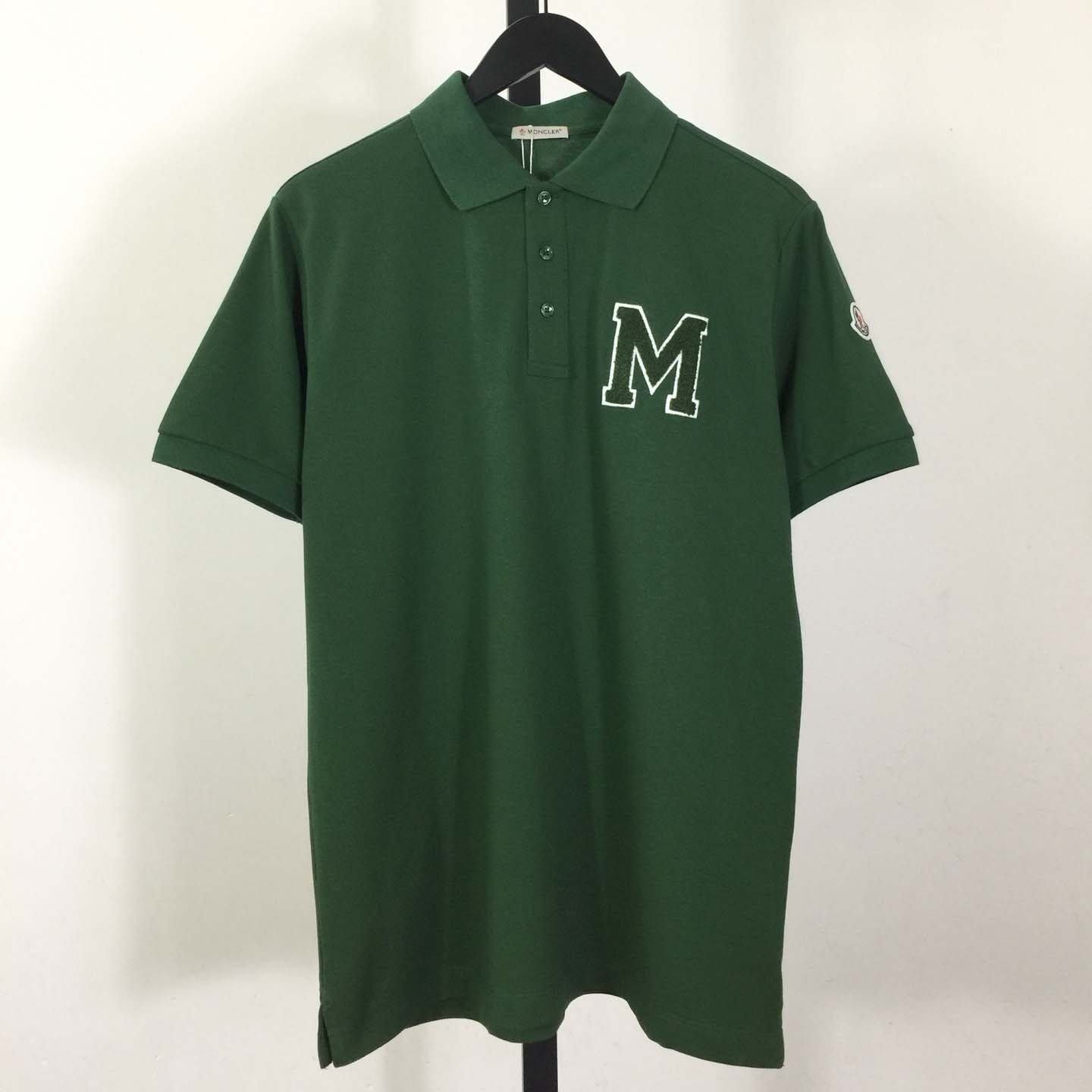 Moncler Monogram Cotton Piquet Polo Shirt - FashionPlug
