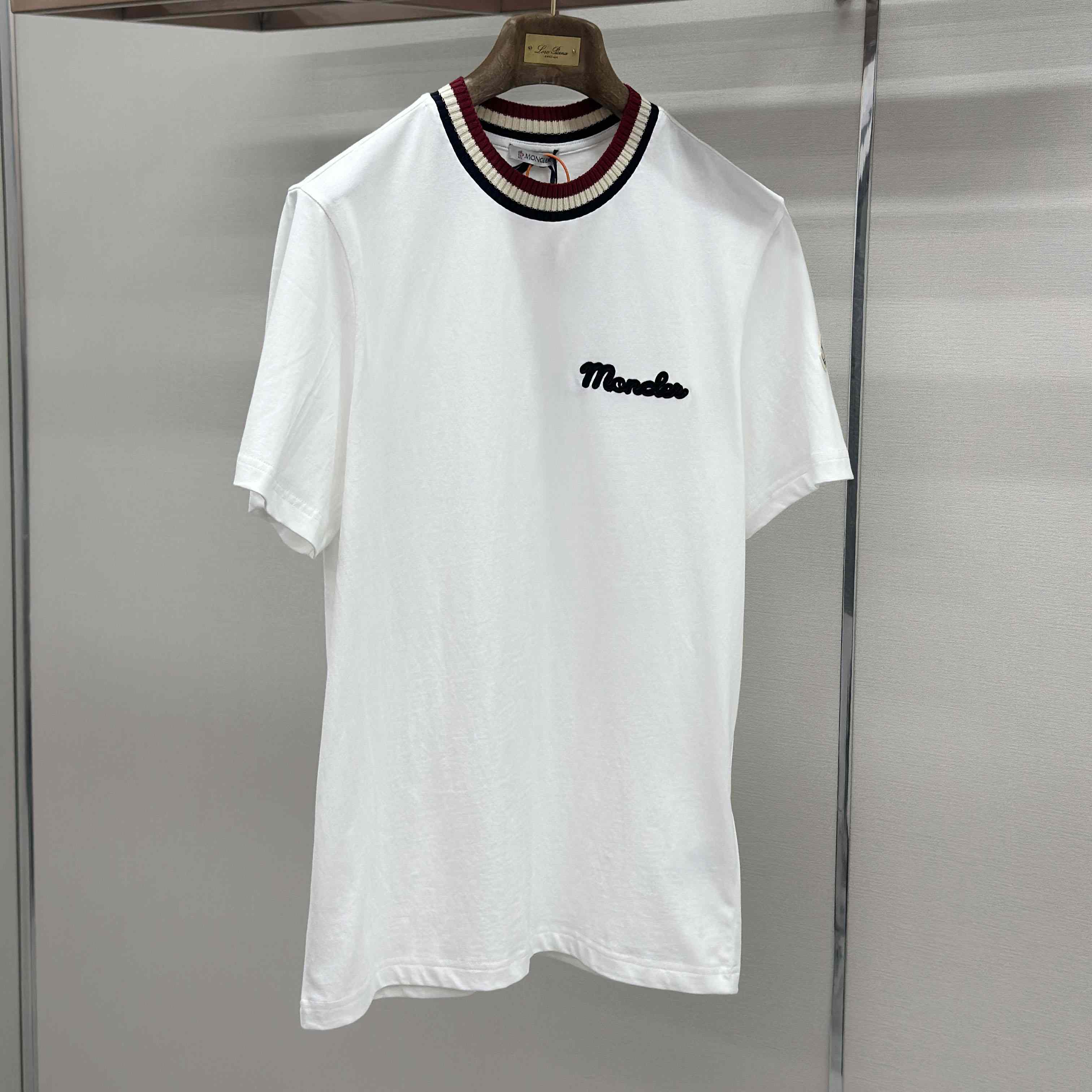 Moncler Embroidered Logo Cotton T-Shirt - FashionPlug