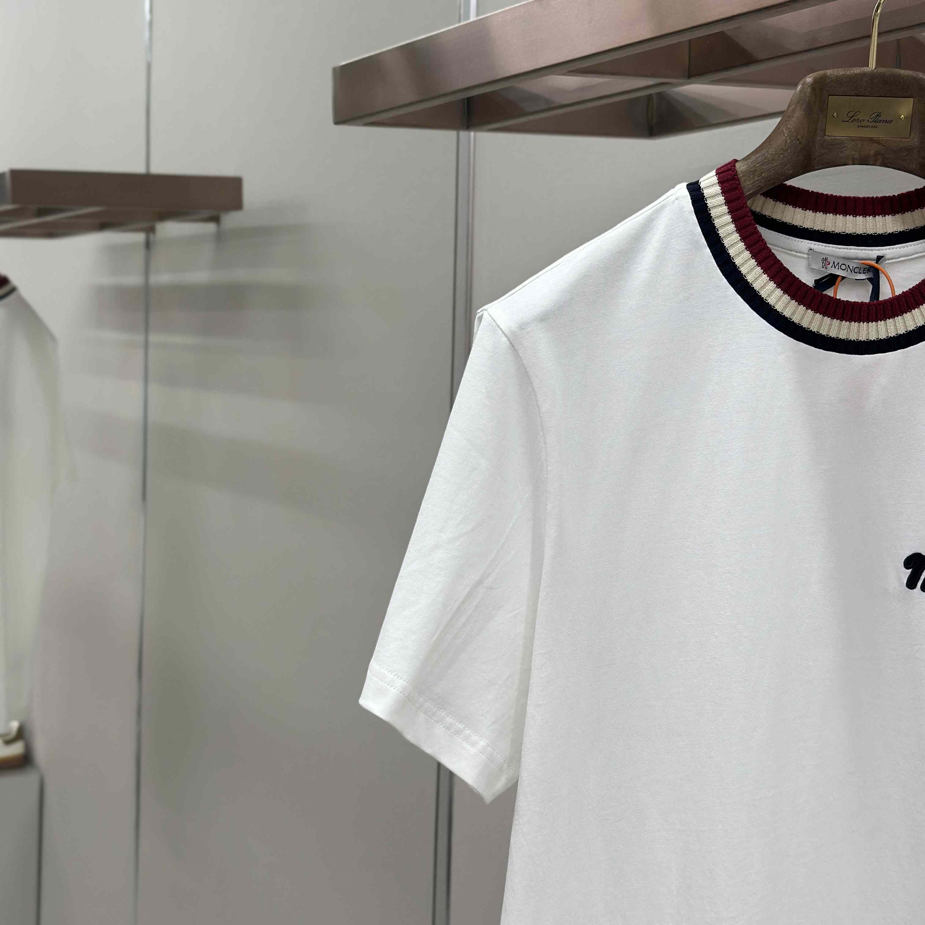 Moncler Embroidered Logo Cotton T-Shirt - FashionPlug