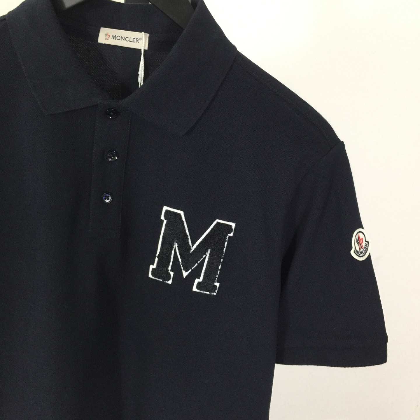Moncler Monogram Cotton Piquet Polo Shirt - FashionPlug