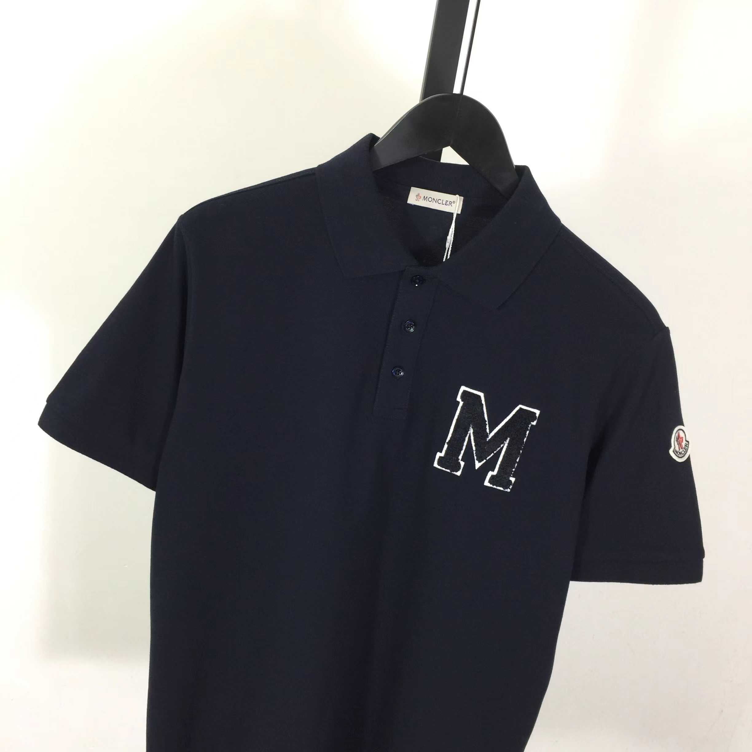 Moncler Monogram Cotton Piquet Polo Shirt - FashionPlug