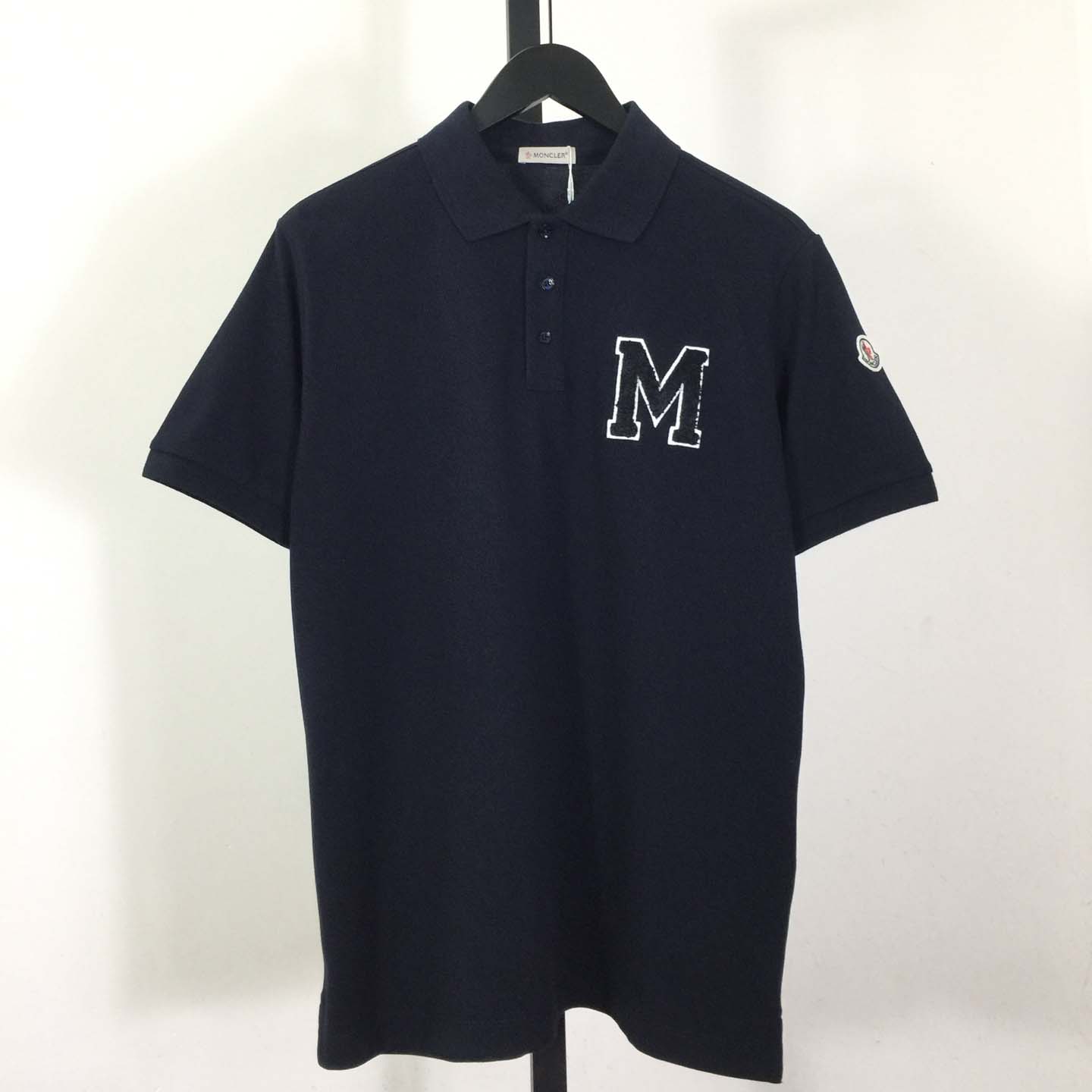 Moncler Monogram Cotton Piquet Polo Shirt - FashionPlug