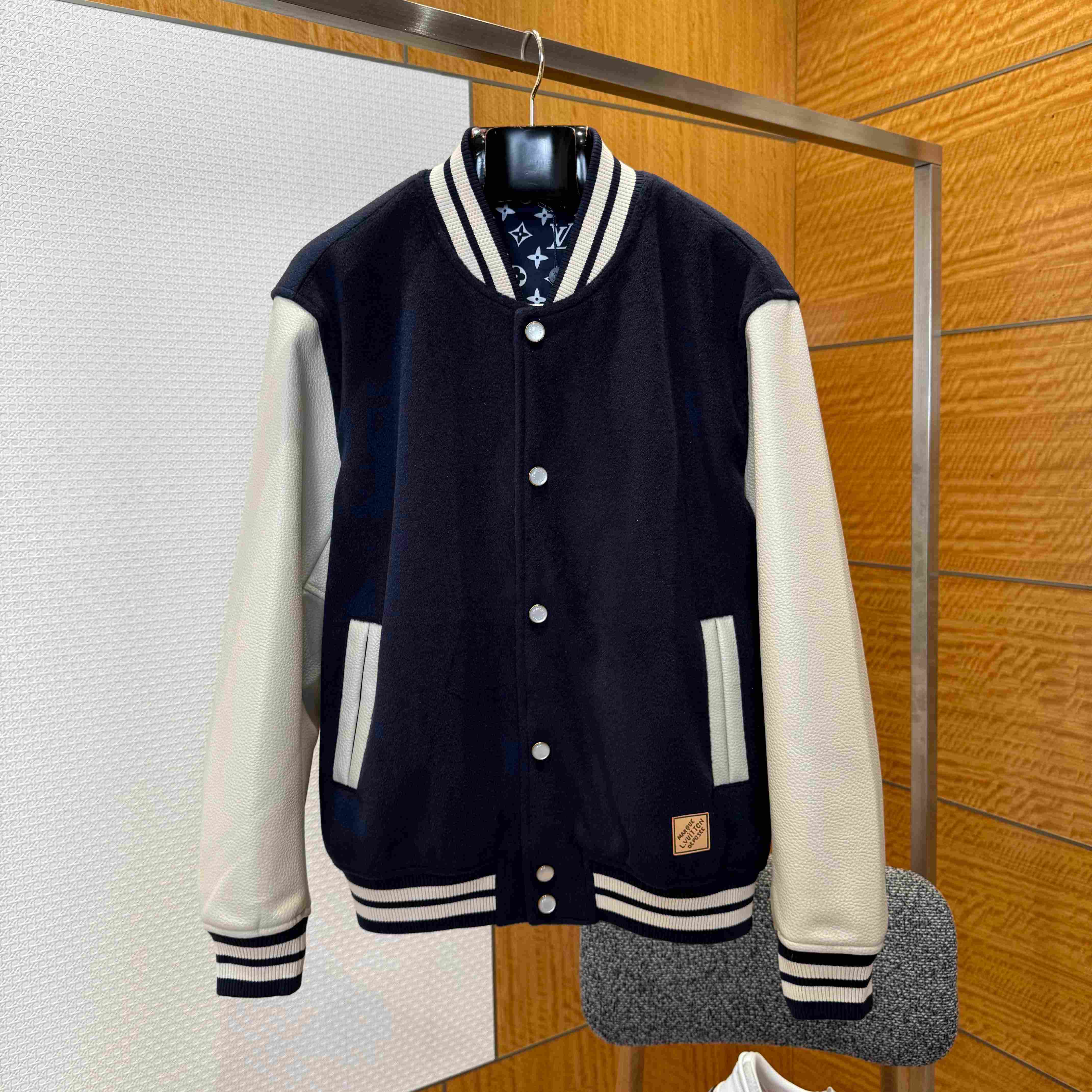 Louis Vuitton Leather Signature Varsity Jacket 1AILZC - FashionPlug